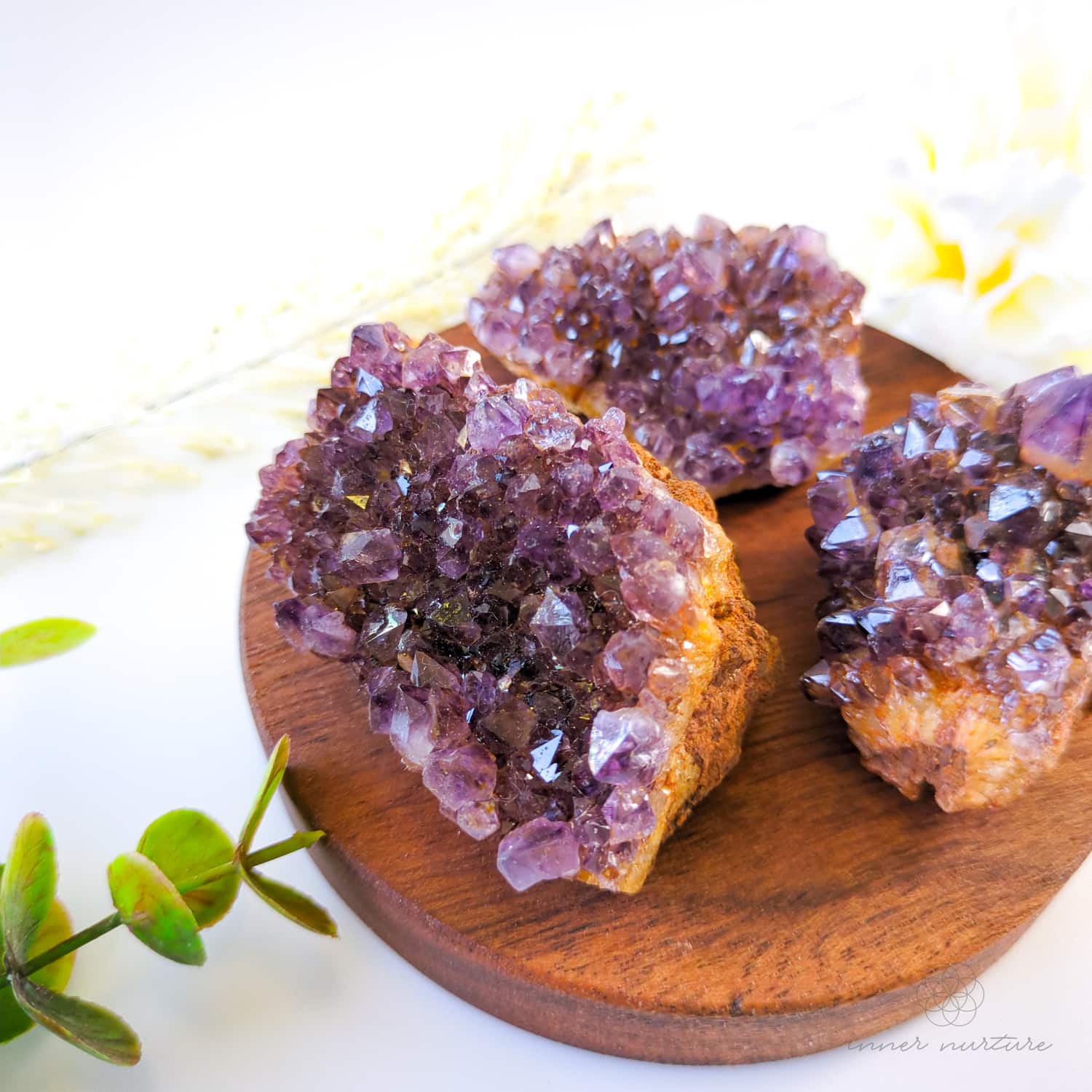 amethyst cluster - crystals for inner calm and stress relief - inner nurture australia