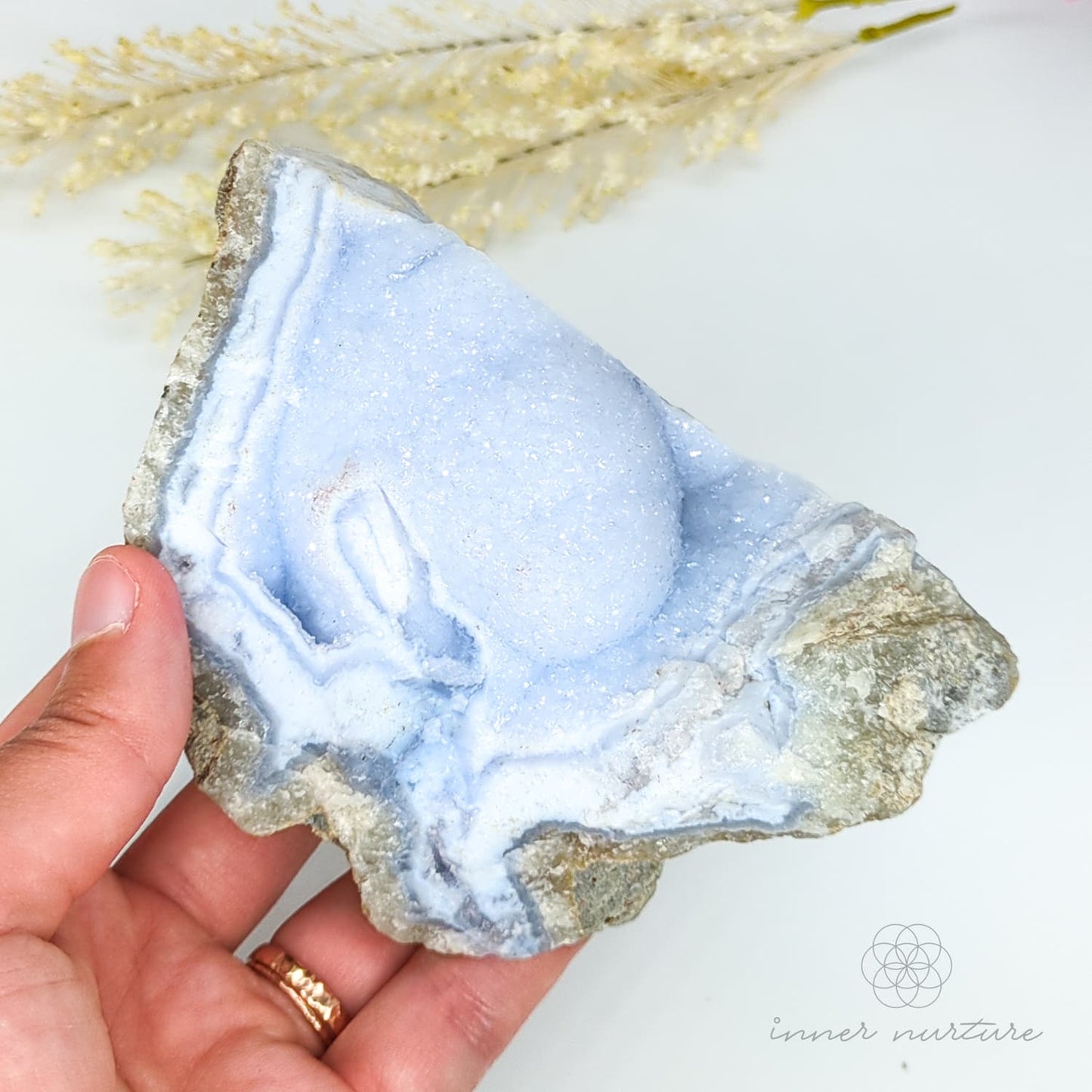 Blue Lace Agate Geode - #5 | Crystal Shop Australia - Inner Nurture