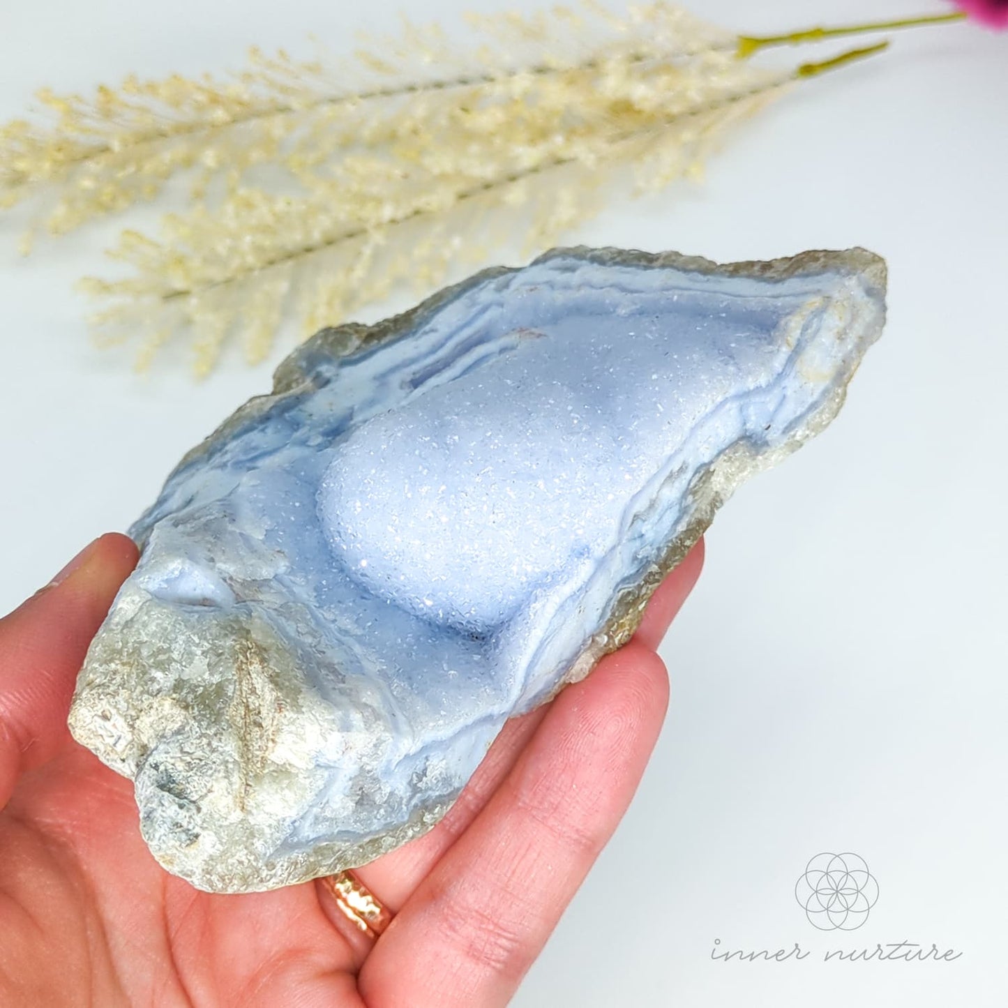 Blue Lace Agate Geode - #5 | Crystal Shop Australia - Inner Nurture