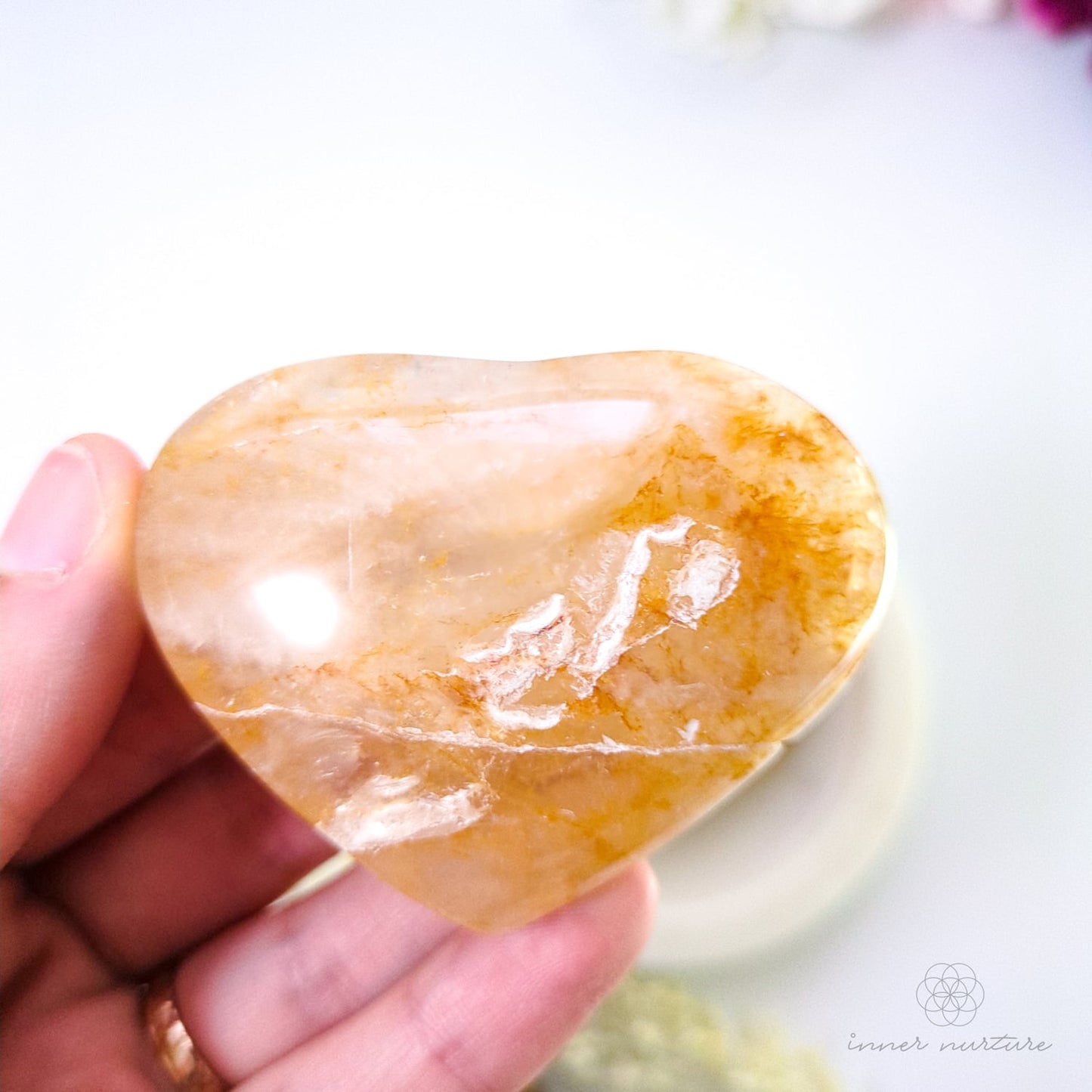 Golden Healer Puff Heart - Large Sizes | Crystal Shop Australia - Inner Nurture