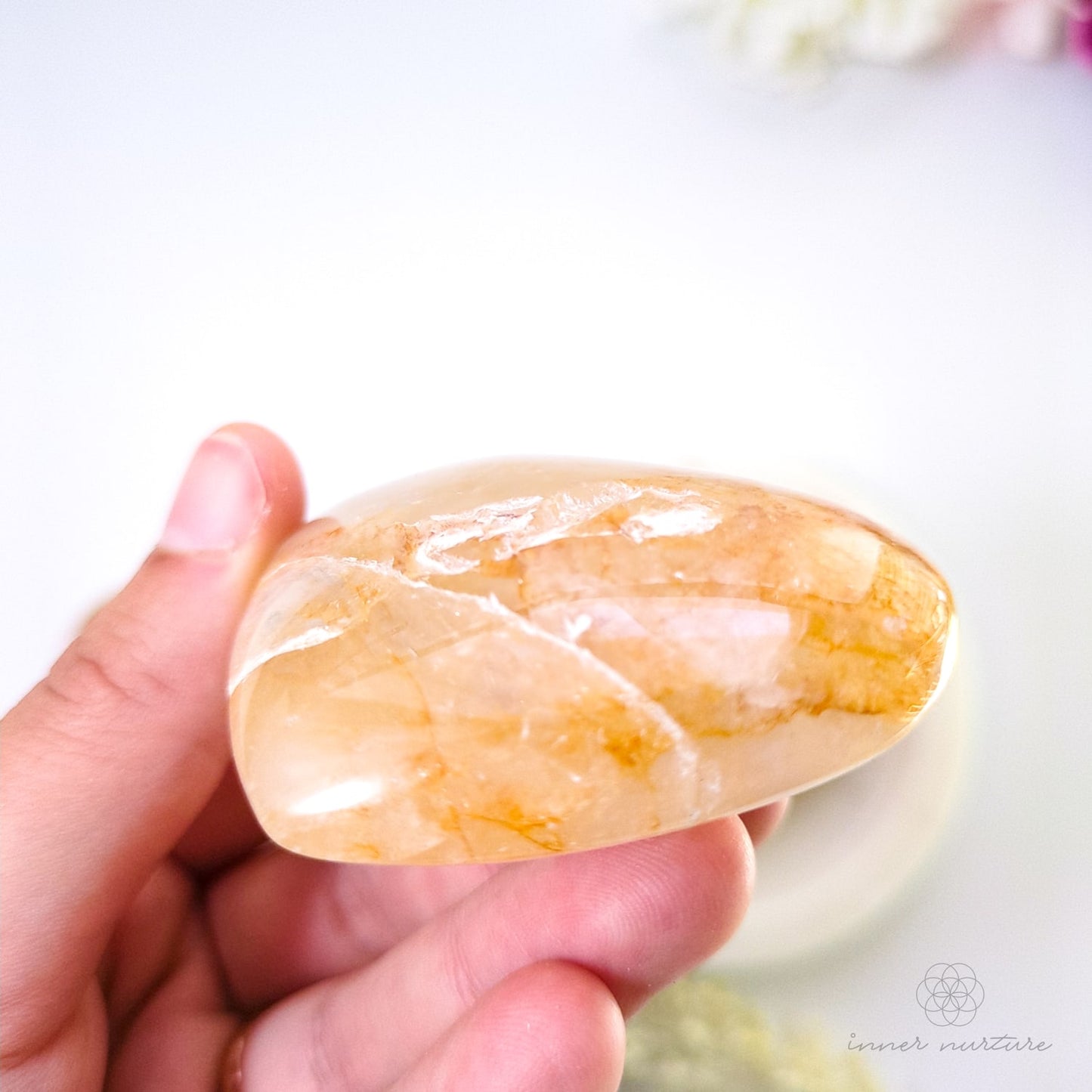 Golden Healer Puff Heart - Large Sizes | Crystal Shop Australia - Inner Nurture