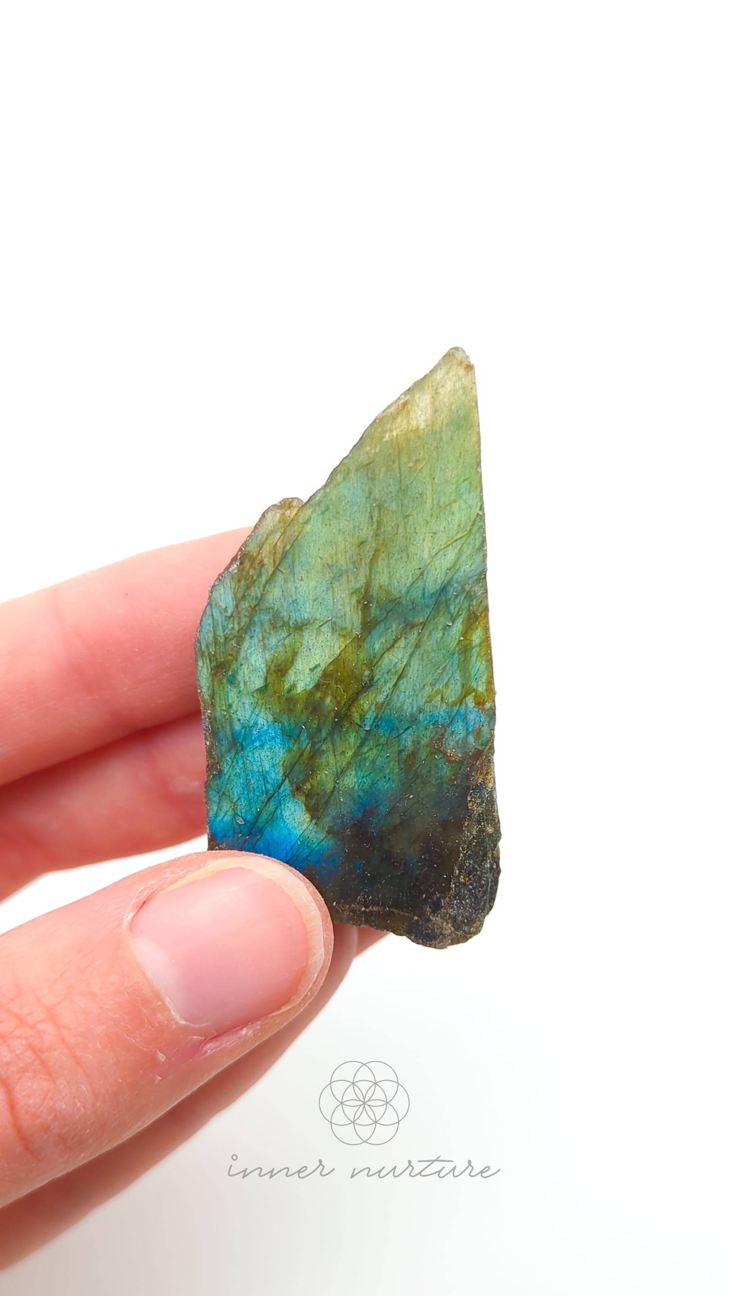 Labradorite Slice (One Polished Side) | #16 - Buy Crystals Online Australia - Inner Nurture