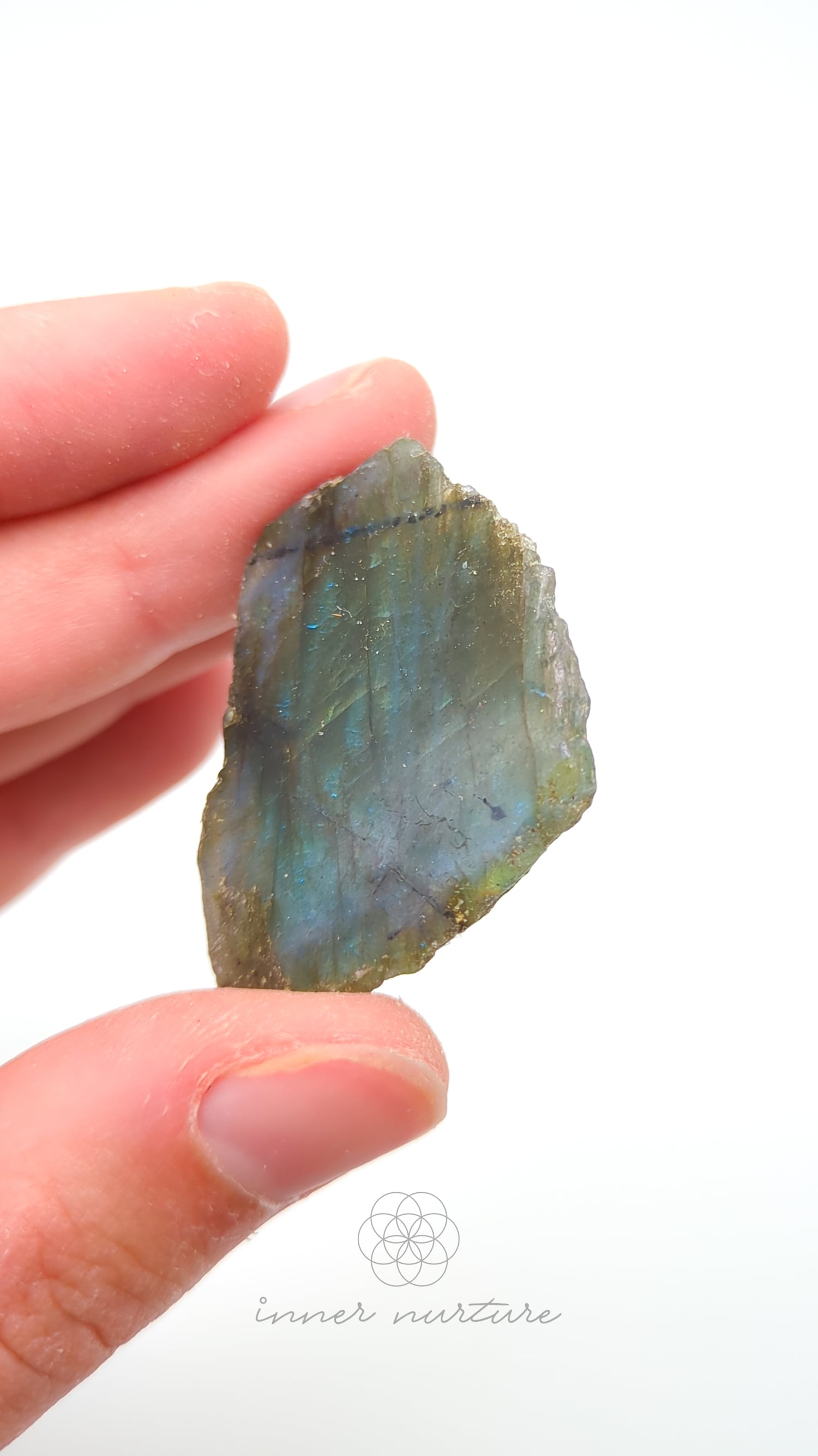 Labradorite Slice (One Polished Side) | #24 - Buy Crystals Online Australia - Inner Nurture