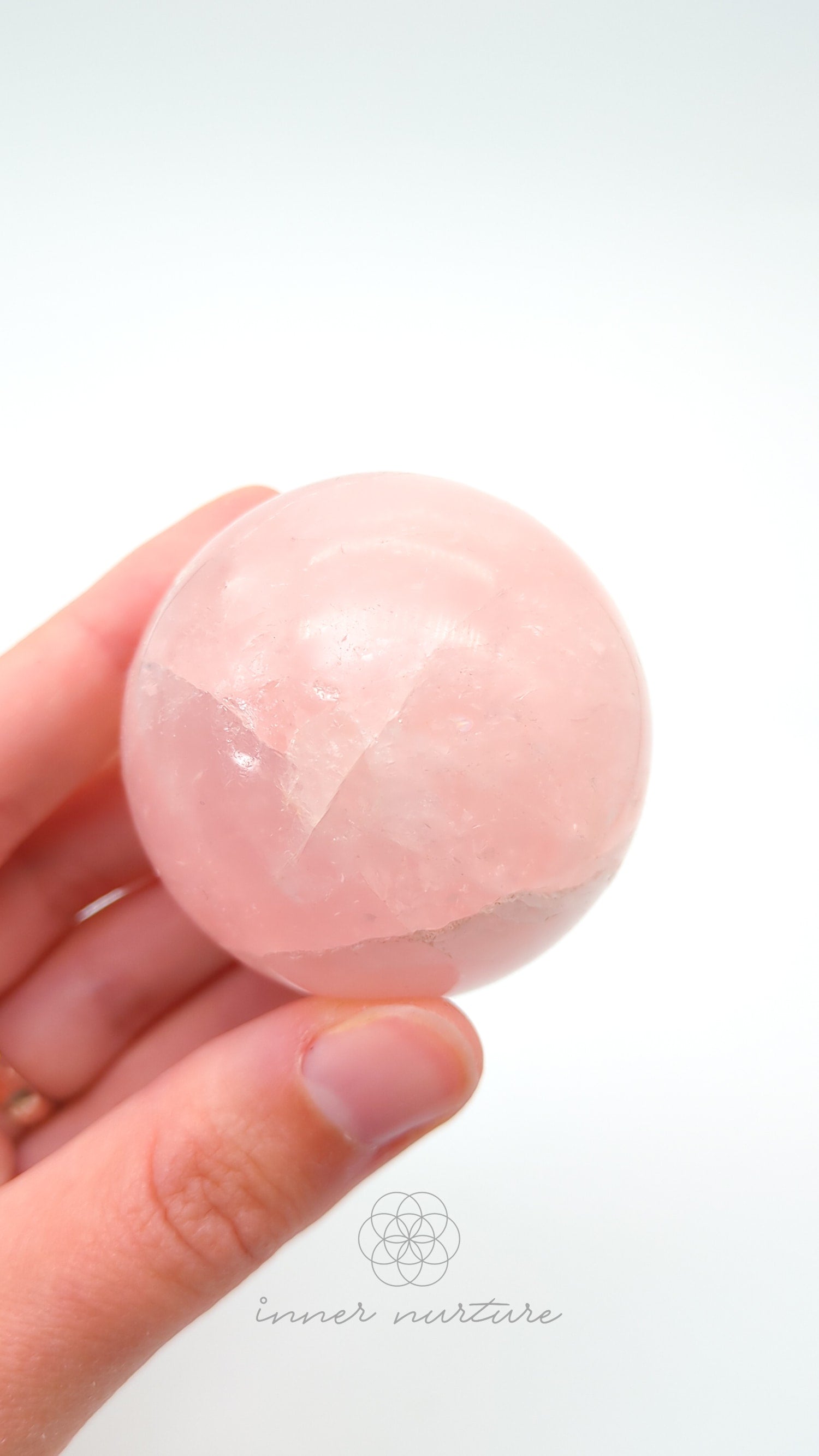 Rose Quartz Sphere - #3 | Buy Crystals Online Australia | Inner Nurture