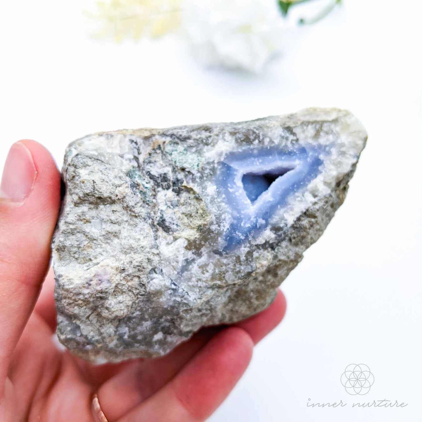 Blue Lace Agate Geode | #12