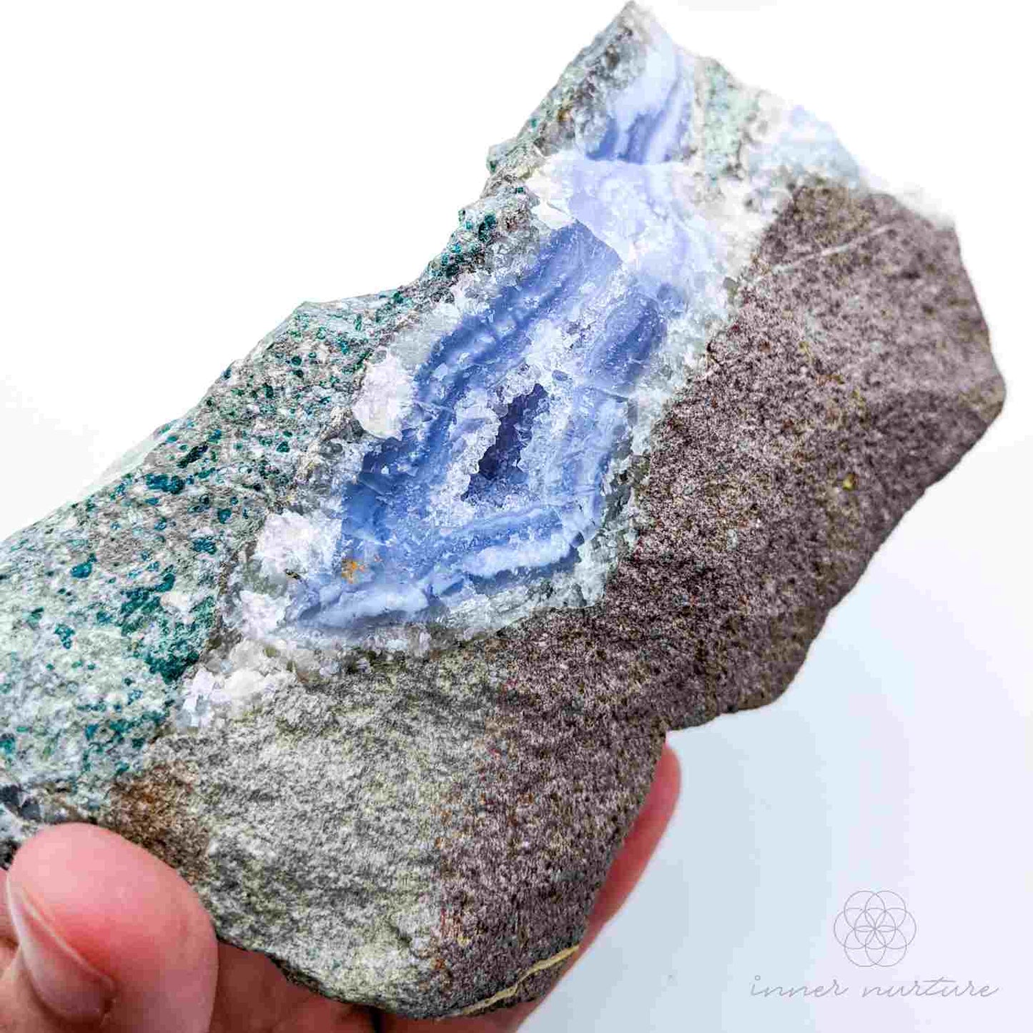 Blue Lace Agate Geode - 514g | Crystals Australia - Shop Online