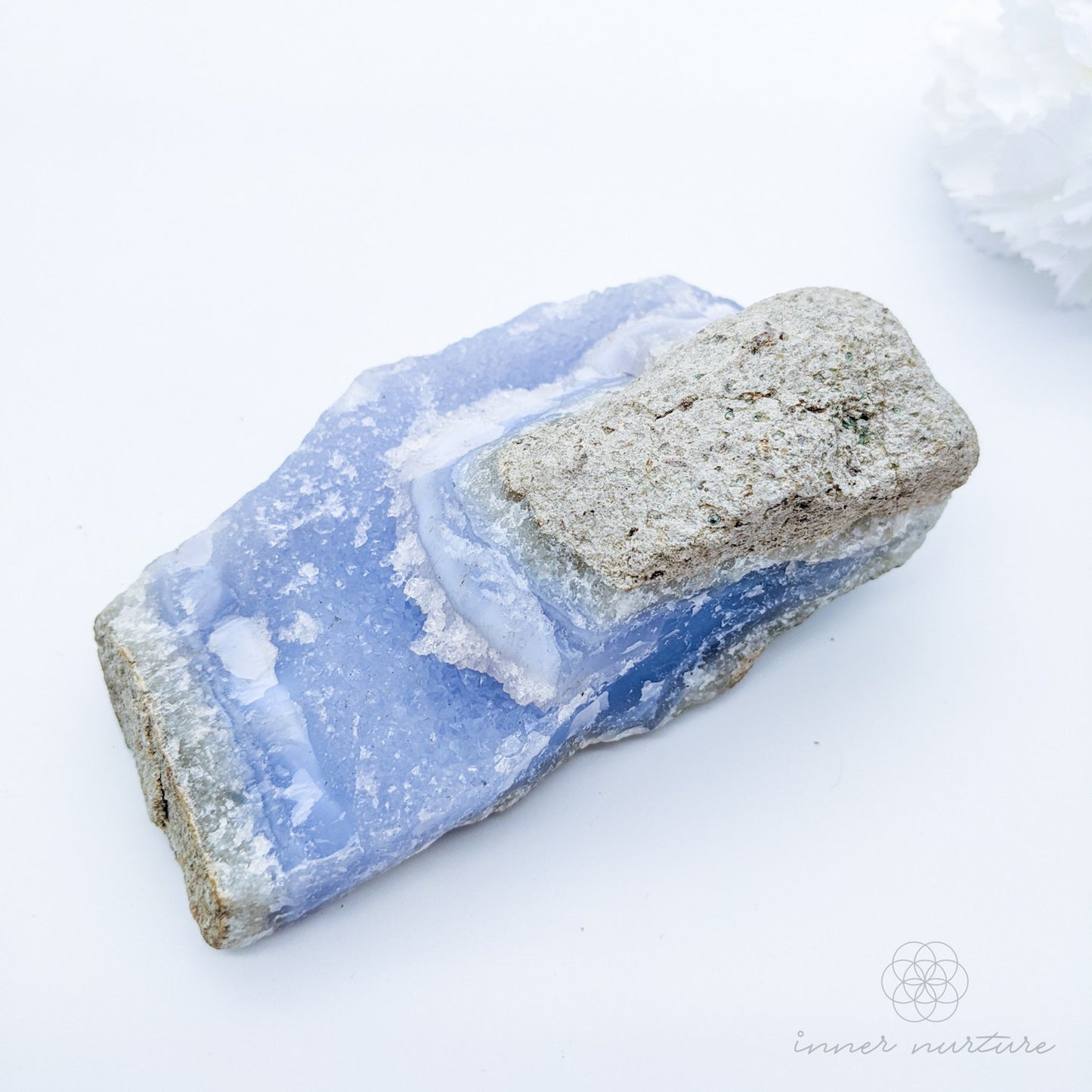 Blue Lace Agate Geode - 360g | Beautiful, High Vibe Crystals & Healing Tools | Shop Crystals Online Australia