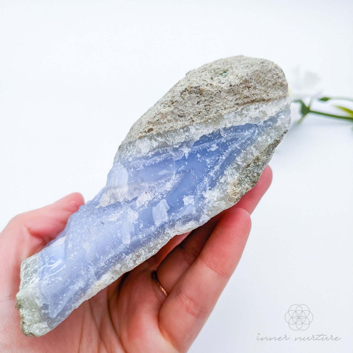 Blue Lace Agate Geode - 360g | Beautiful, High Vibe Crystals & Healing Tools | Shop Crystals Online Australia