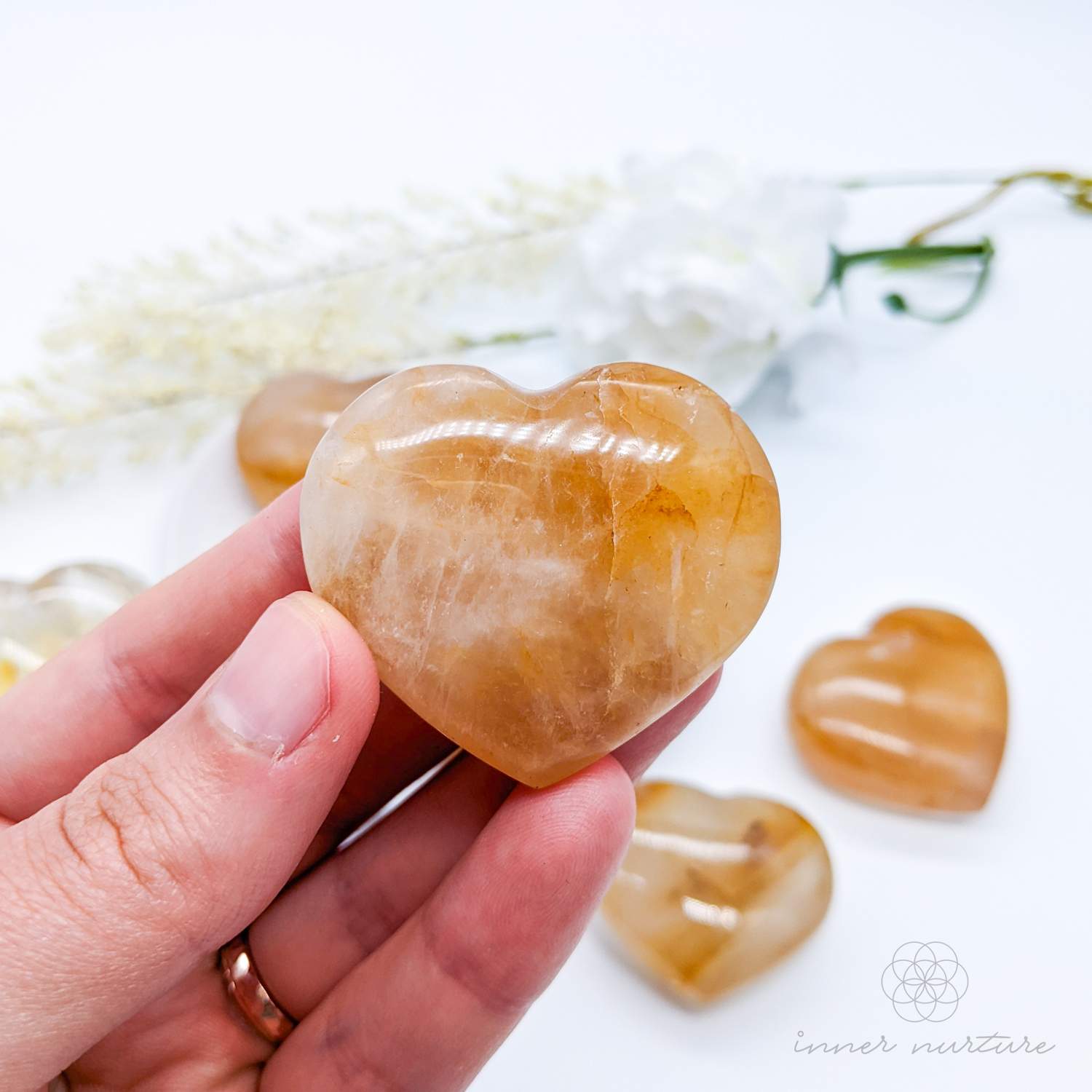 Golden Healer Heart - Small | Crystal Shop Australia - Inner Nurture