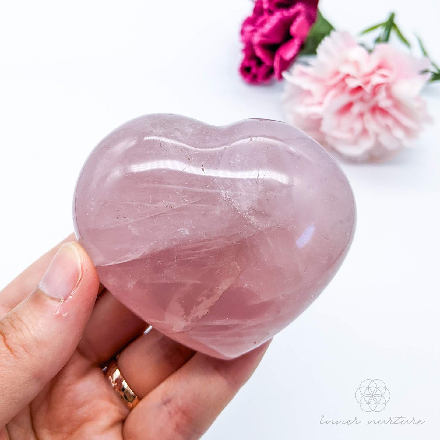 Rose Quartz Heart #5 | Crystal Shop Australia - Inner Nurture
