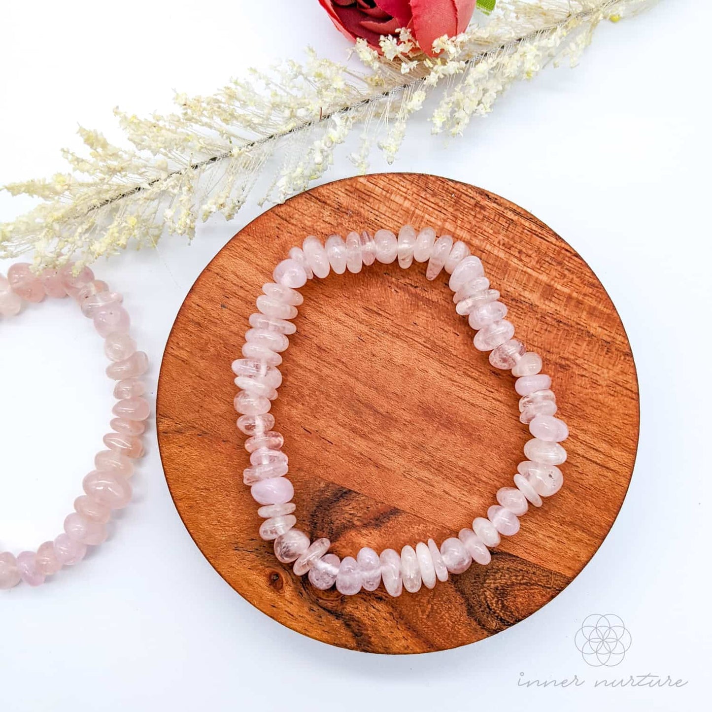 Morganite Chip Bracelet | Shop CrystalJewellery Australia - Inner NurtureMorganite Chip Bracelet | Shop Crystal Jewellery Australia - Inner Nurture