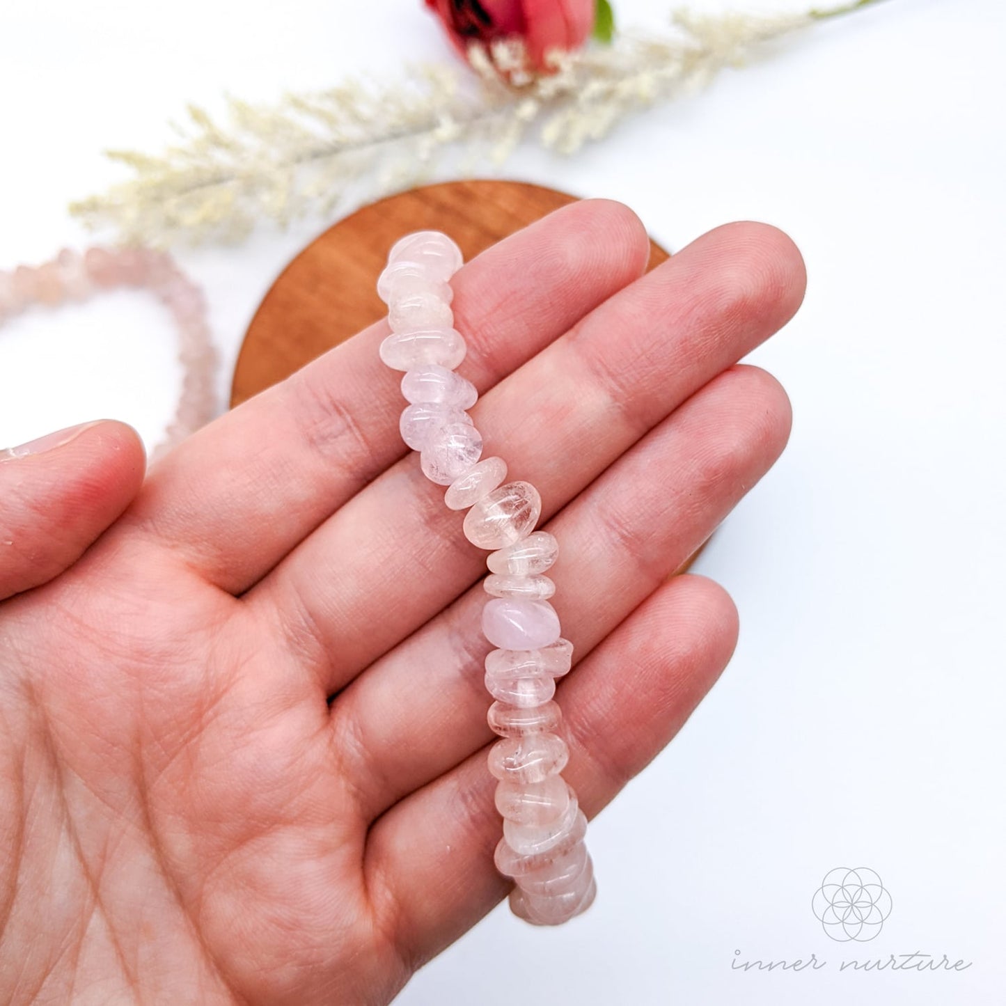 Morganite Chip Bracelet | Shop Crystal Jewellery Australia - Inner Nurture