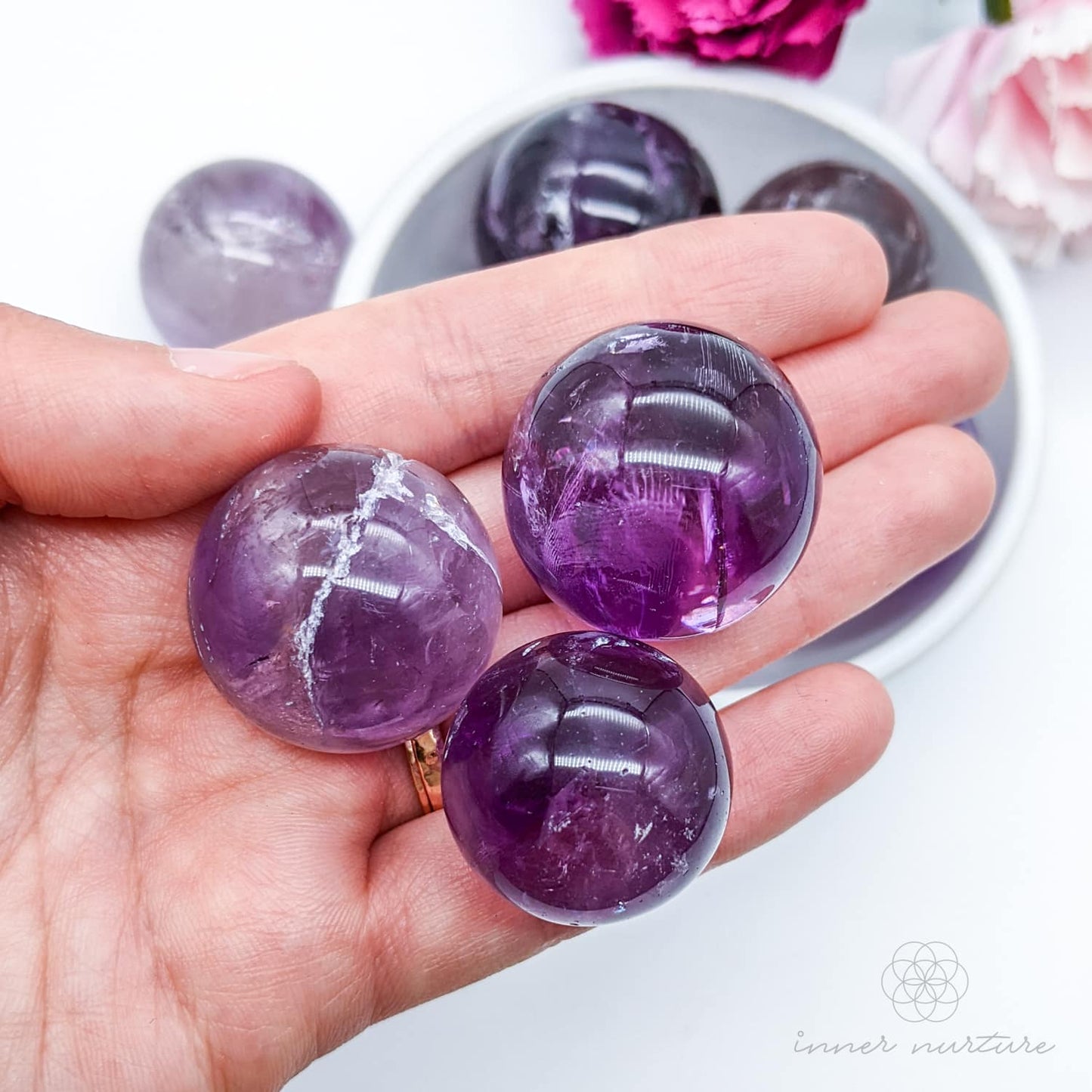 Amethyst Mini Sphere | Crystal Shop Australia - Inner Nurture
