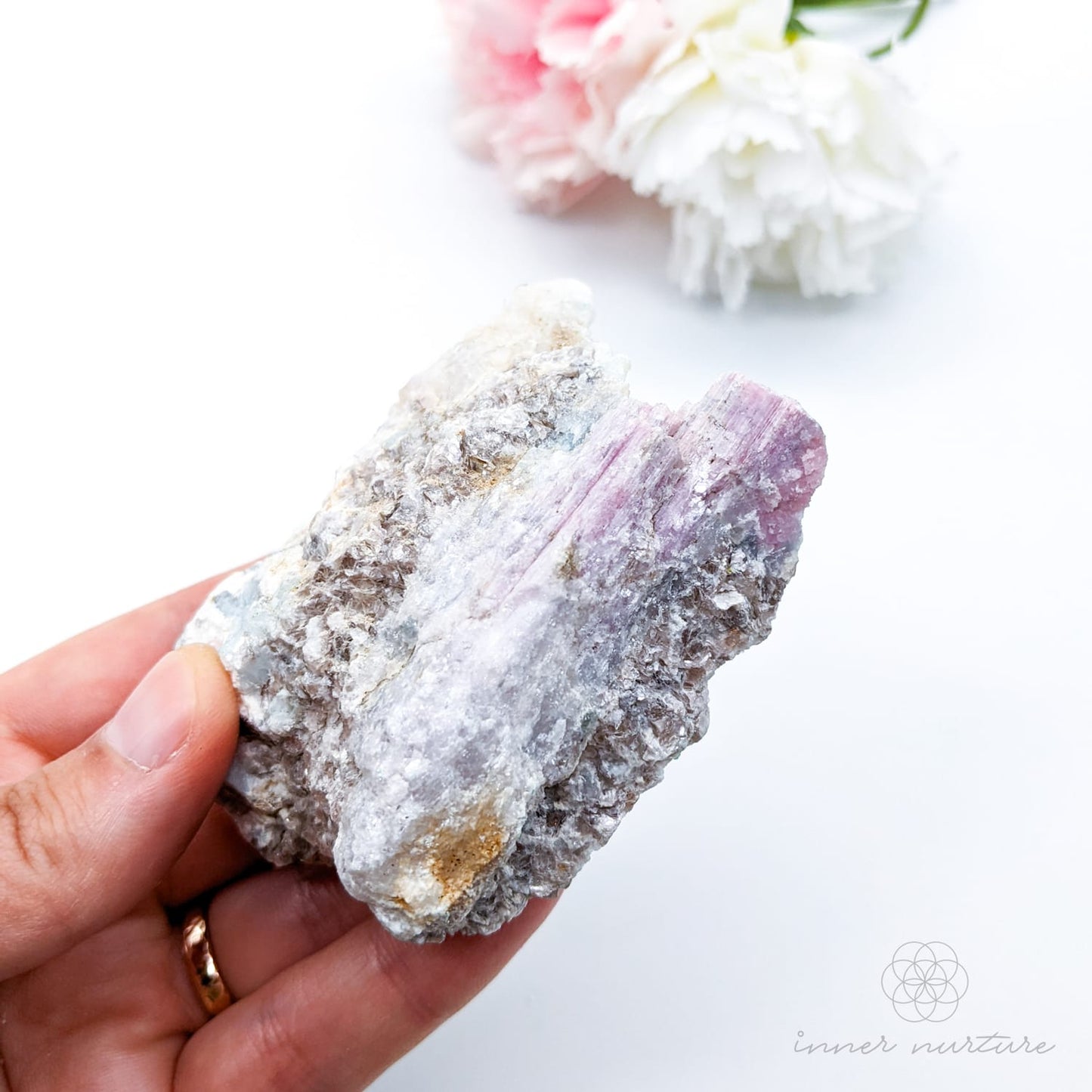 Pink Tourmaline Rough (In Matrix) - #1 | Crystal Shop Australia - Inner Nurture