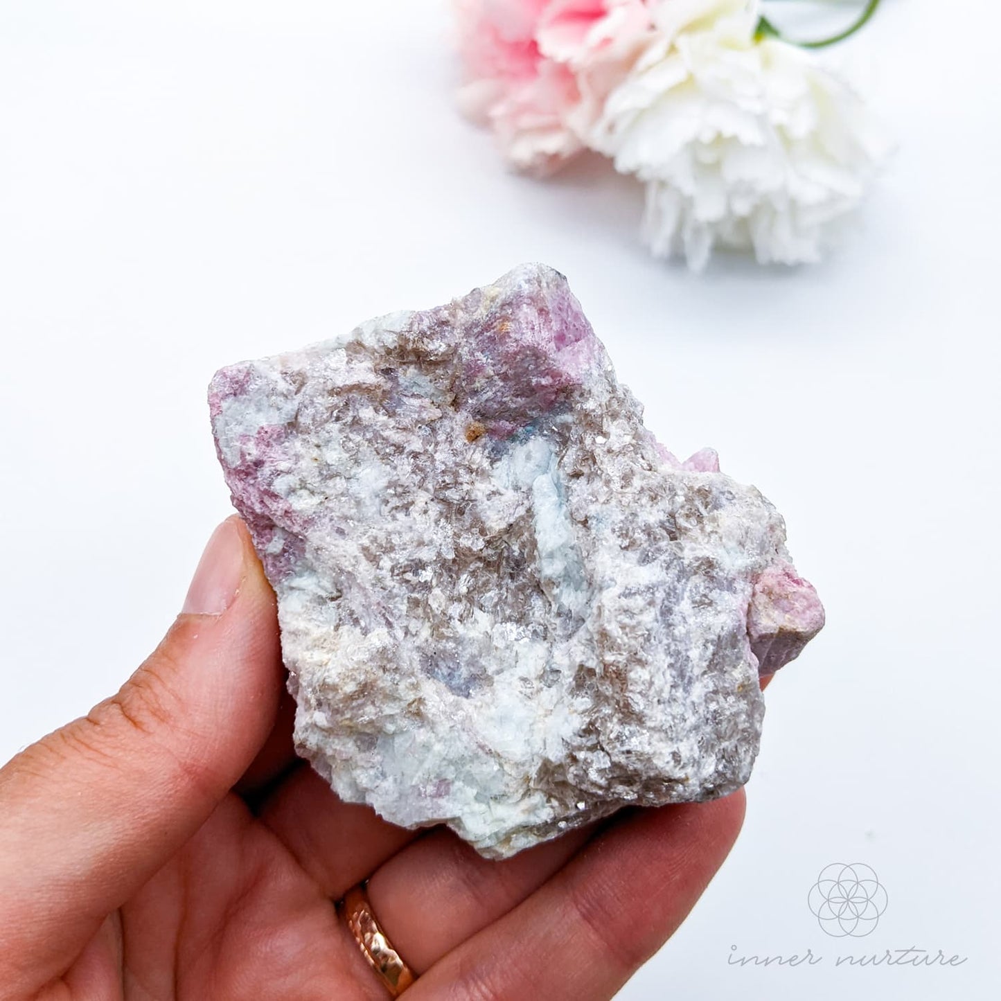 Pink Tourmaline Rough (In Matrix) - #5 | Crystal Shop Australia - Inner Nurture