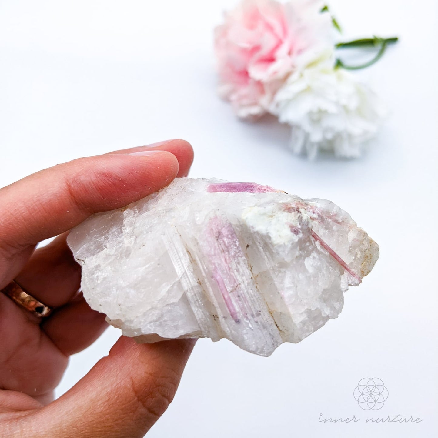 Pink Tourmaline Rough (In Matrix) - #6 | Crystal Shop Australia - Inner Nurture