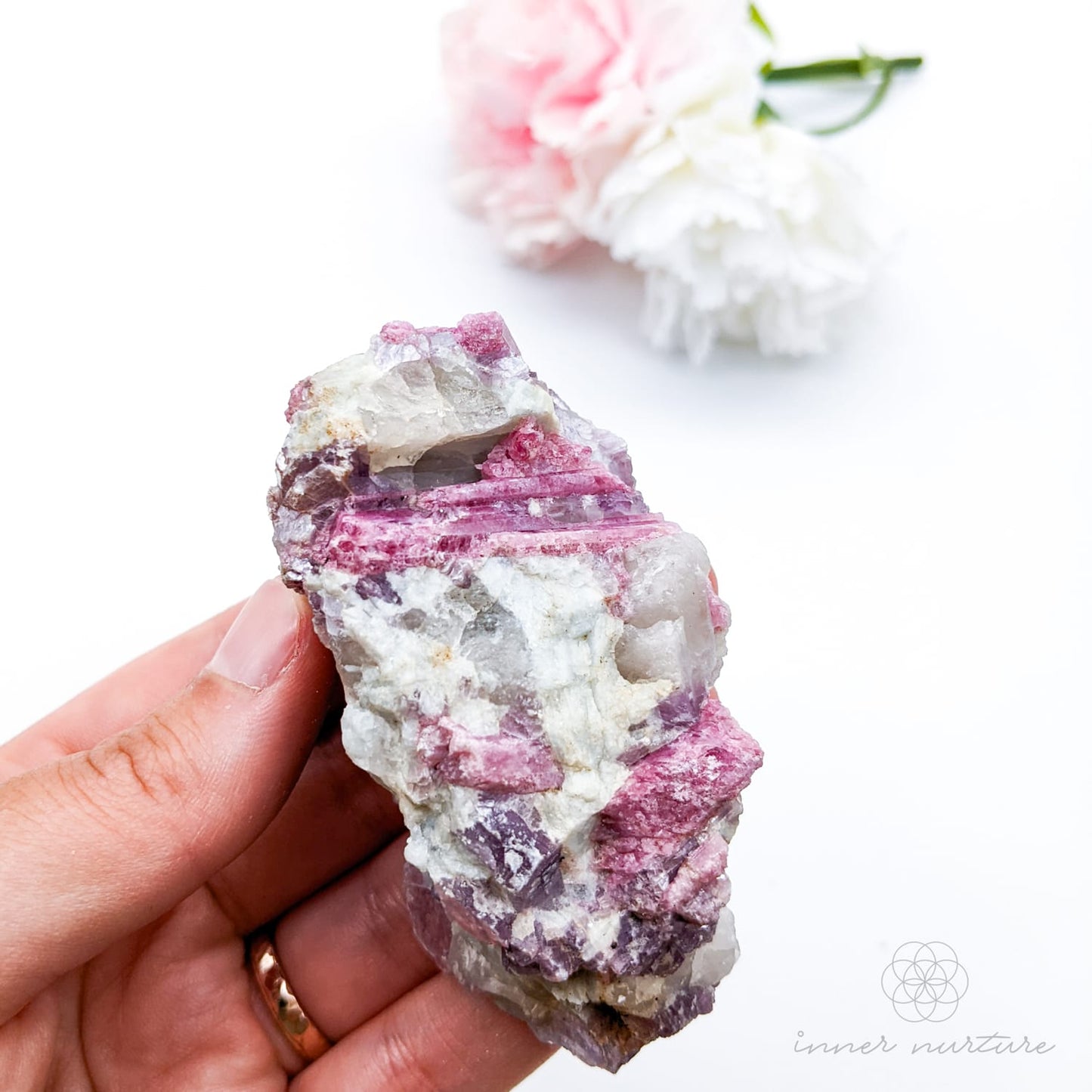 Pink Tourmaline Rough (In Matrix) - #9 | Crystal Shop Australia - Inner Nurture