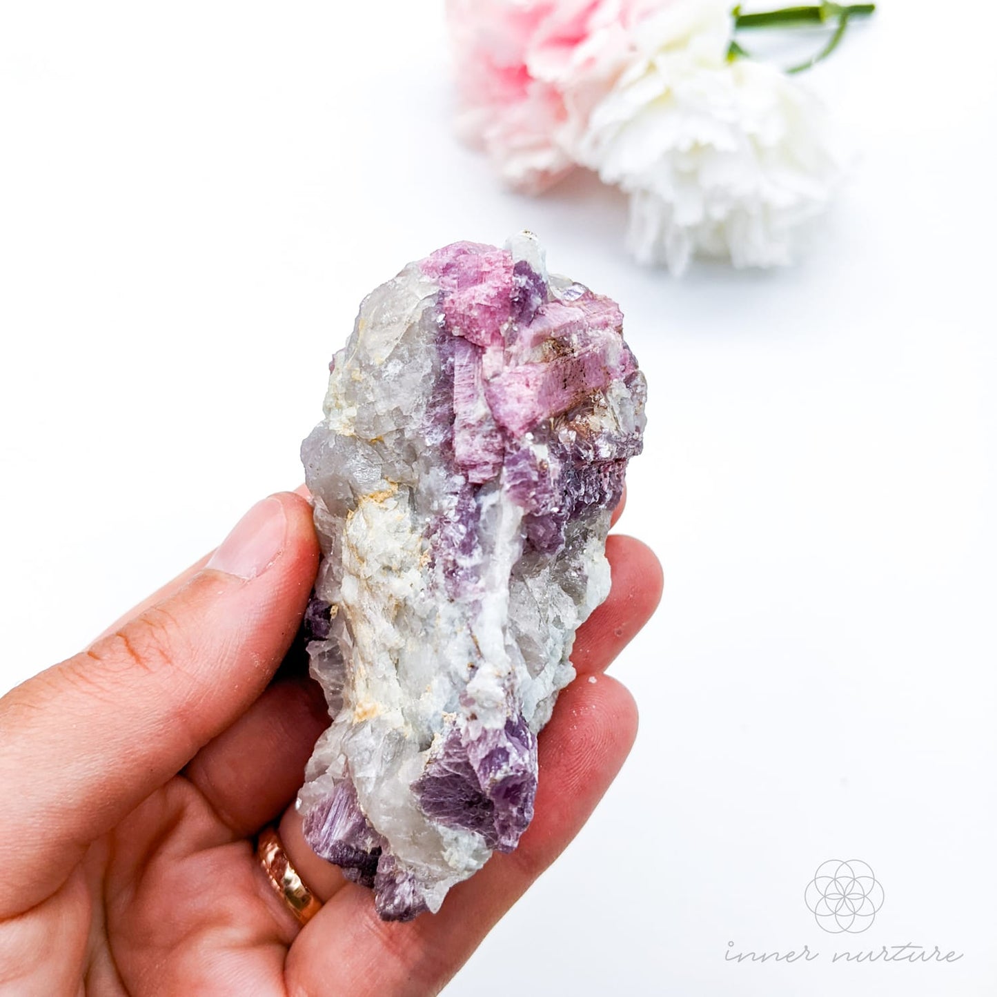 Pink Tourmaline Rough (In Matrix) - #9 | Crystal Shop Australia - Inner Nurture