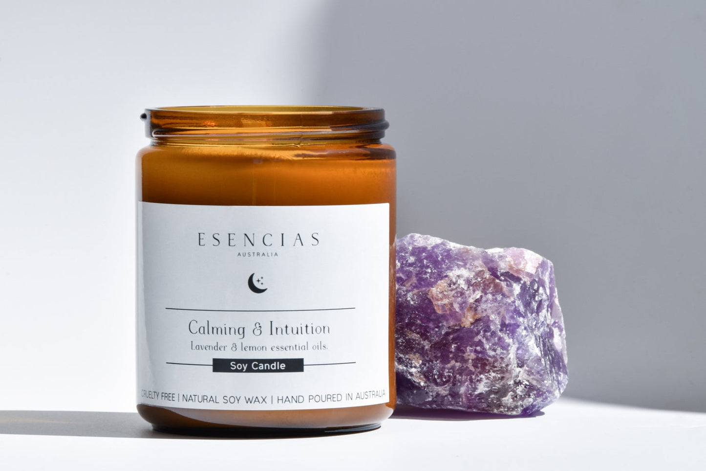 Calming & Intuition Essential Oil Soy Candle - 250ml - Esencias Australia | Inner Nurture