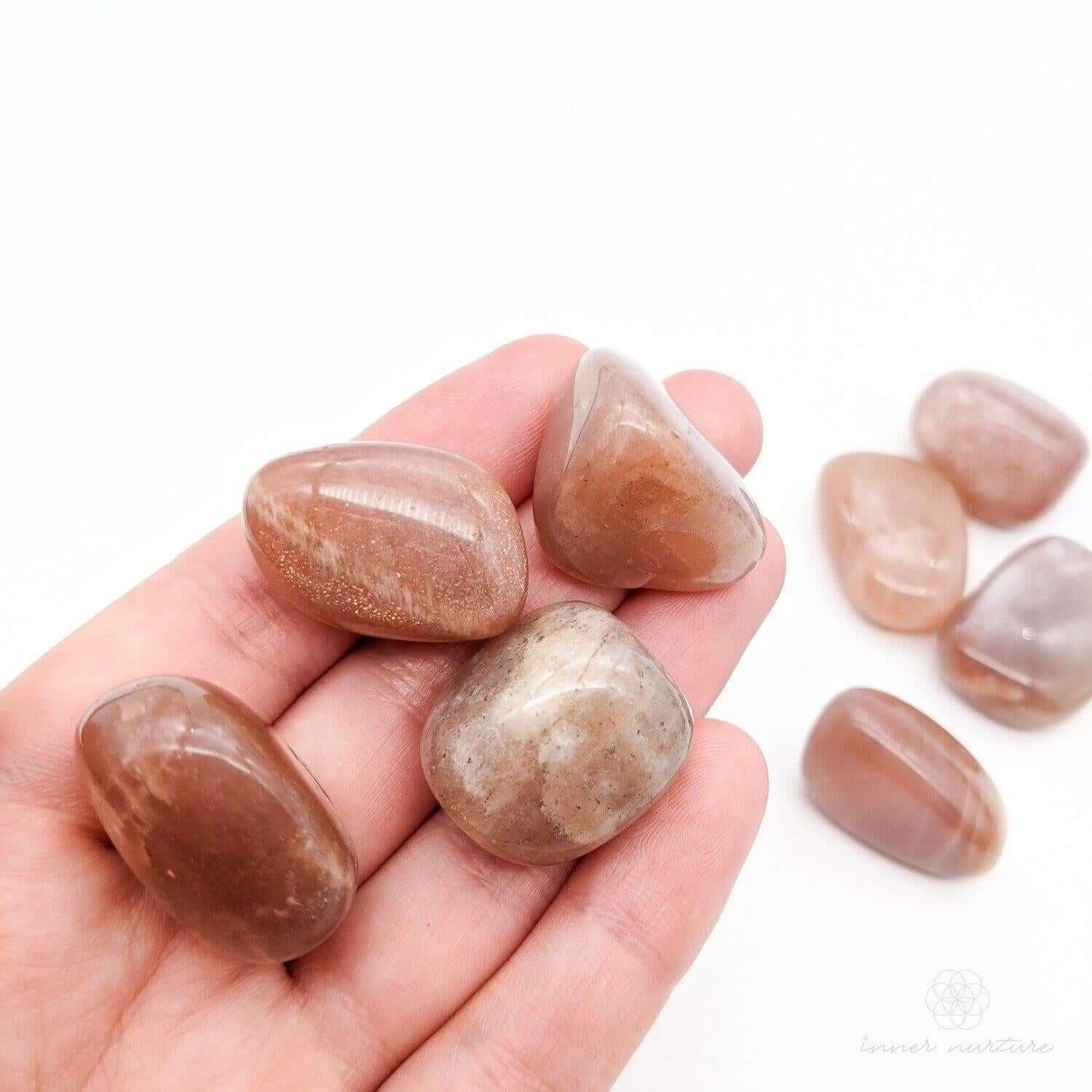 Pink Moonstone Tumble - Crystal Shop Australia | Inner Nurture - Ethically Sourced - Buy Crystals Online