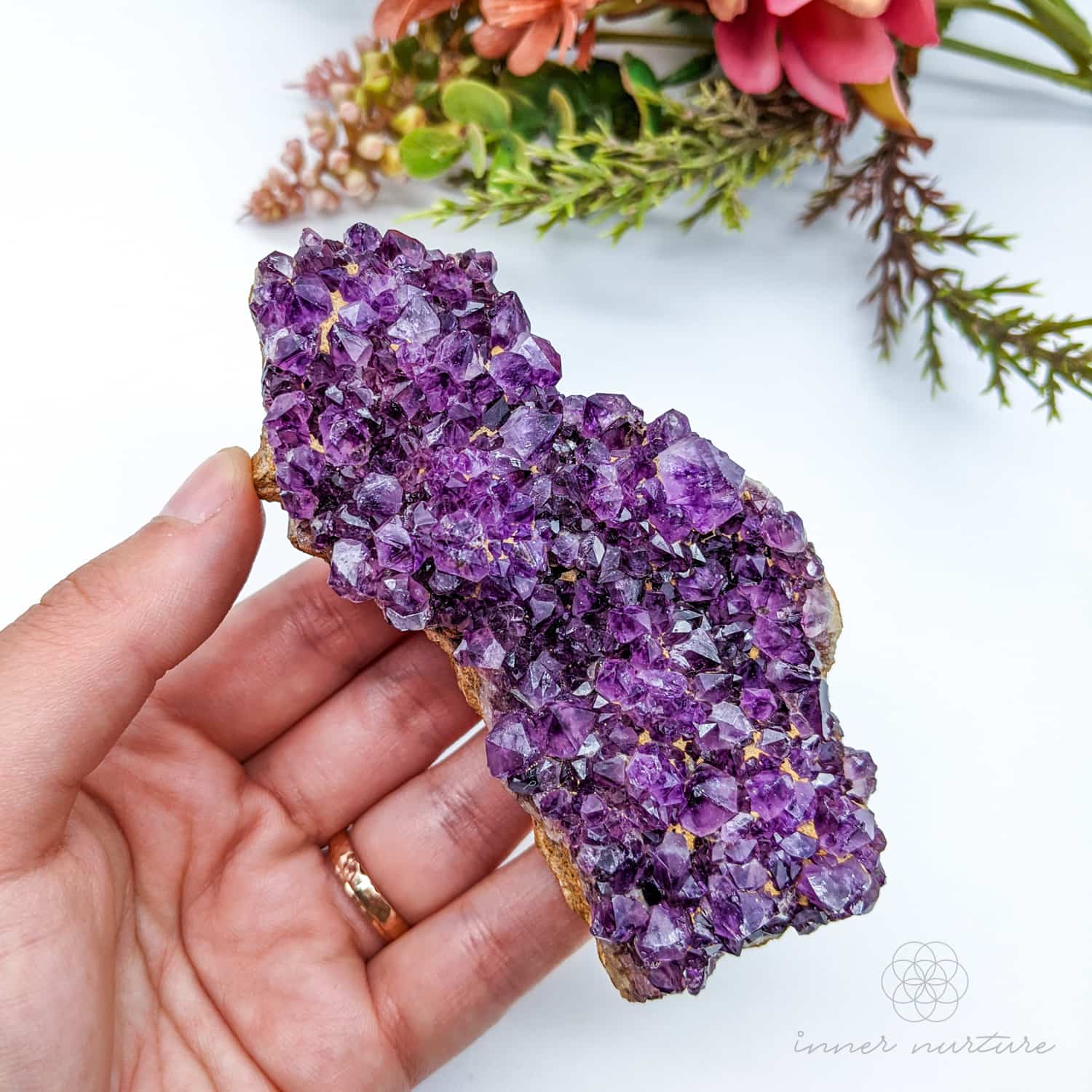 crystals for intuition - amethyst cluster - inner nurture online crystal shop australia