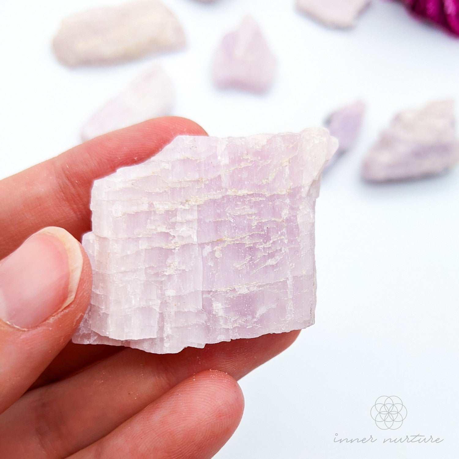 kunzite rough - inner nurture online crystal shop australia
