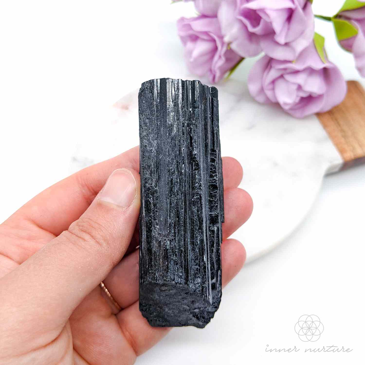 black tourmaline raw specimen - inner nurture online crystal shop