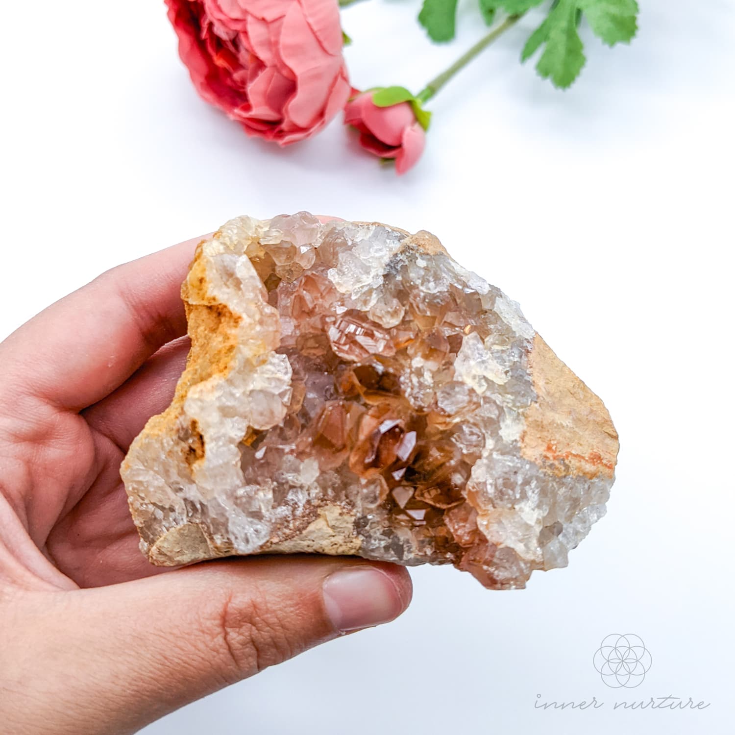 clear quartz with inclusions crystal clusters - shop crystals australia- inner nurture online