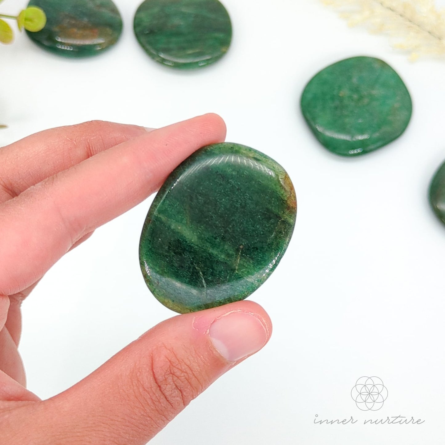 Fuchsite Palm Stone