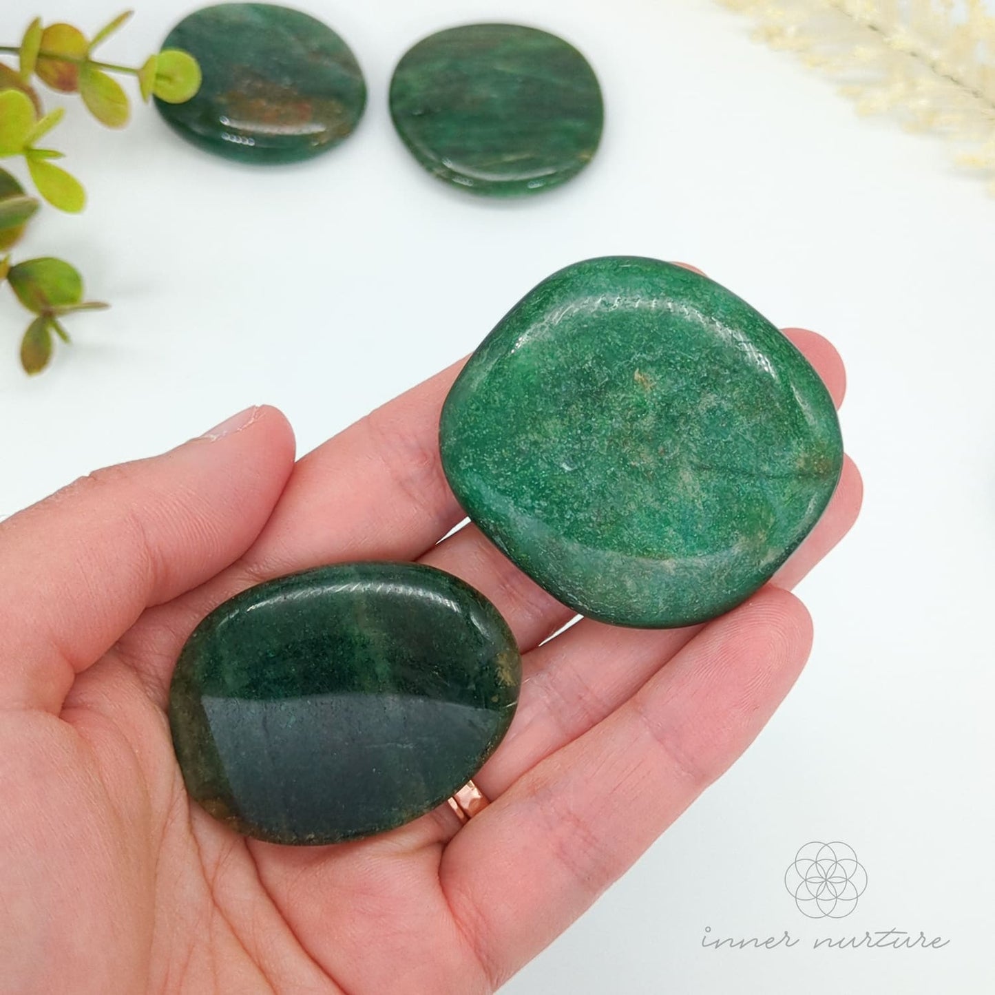 Fuchsite Palm Stone