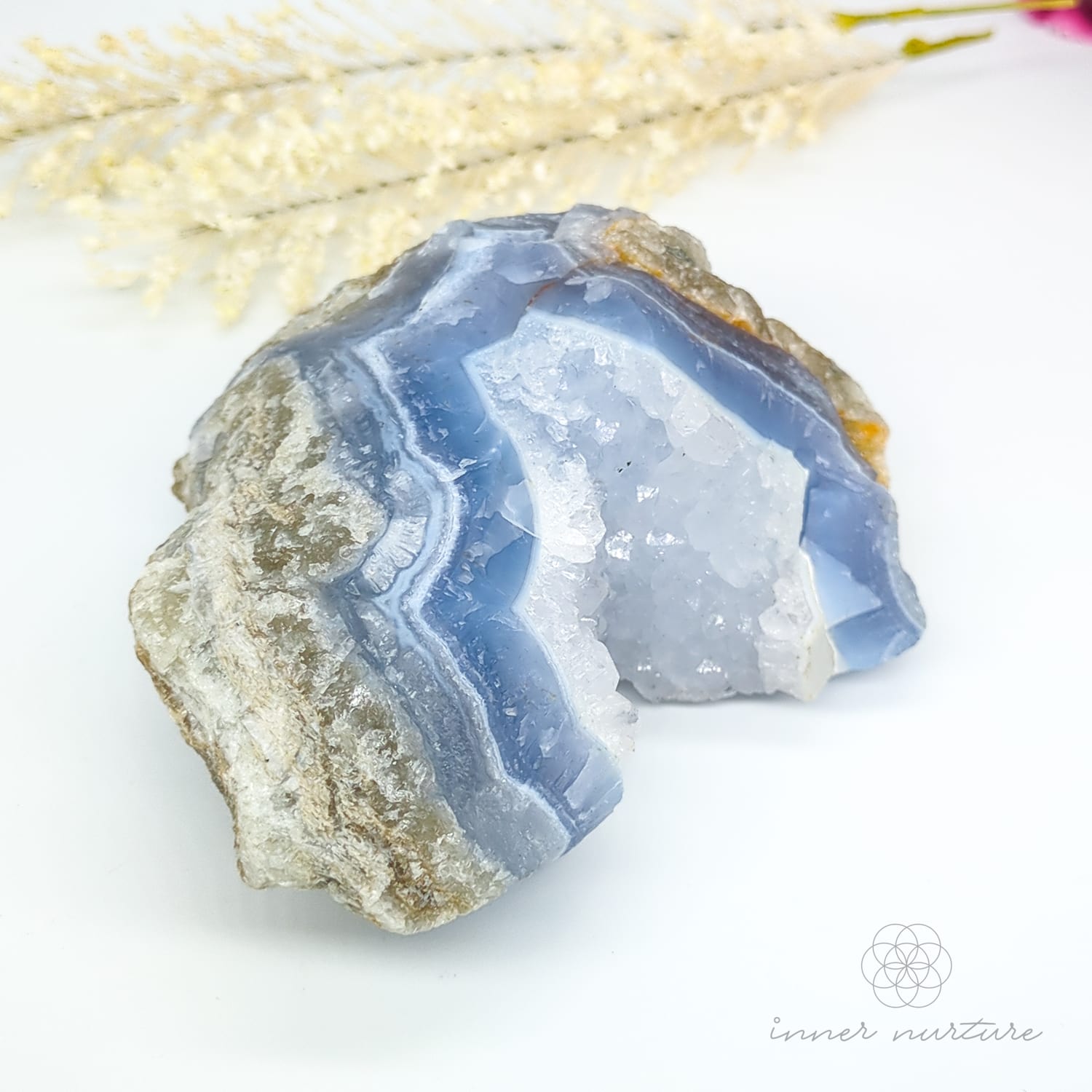 Blue Lace Agate Geode - #1 | Crystal Shop Australia - Inner Nurture