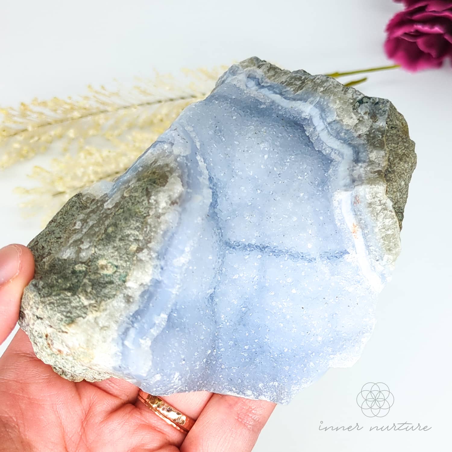 Blue Lace Agate Geode - #2 | Crystal Shop Australia - Inner Nurture