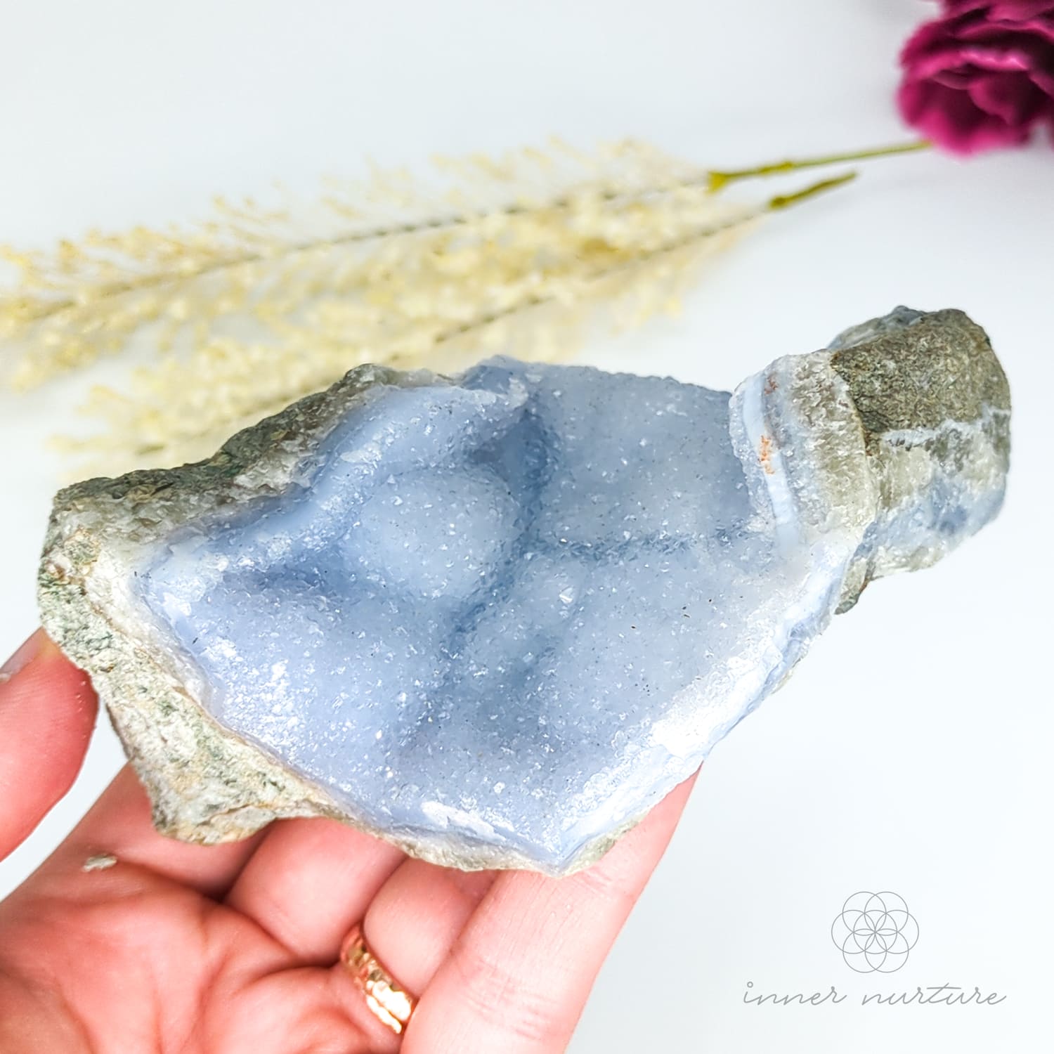 Blue Lace Agate Geode - #2 | Crystal Shop Australia - Inner Nurture