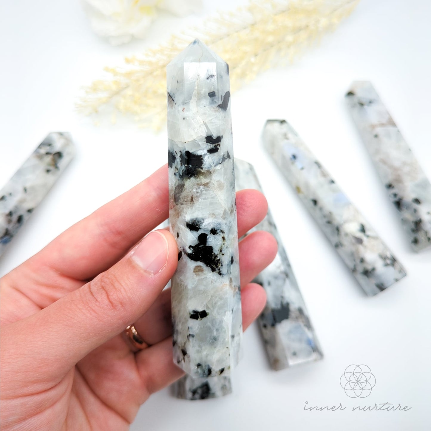 Rainbow Moonstone Generator Tower | Crystal Shop Australia - Inner Nurture