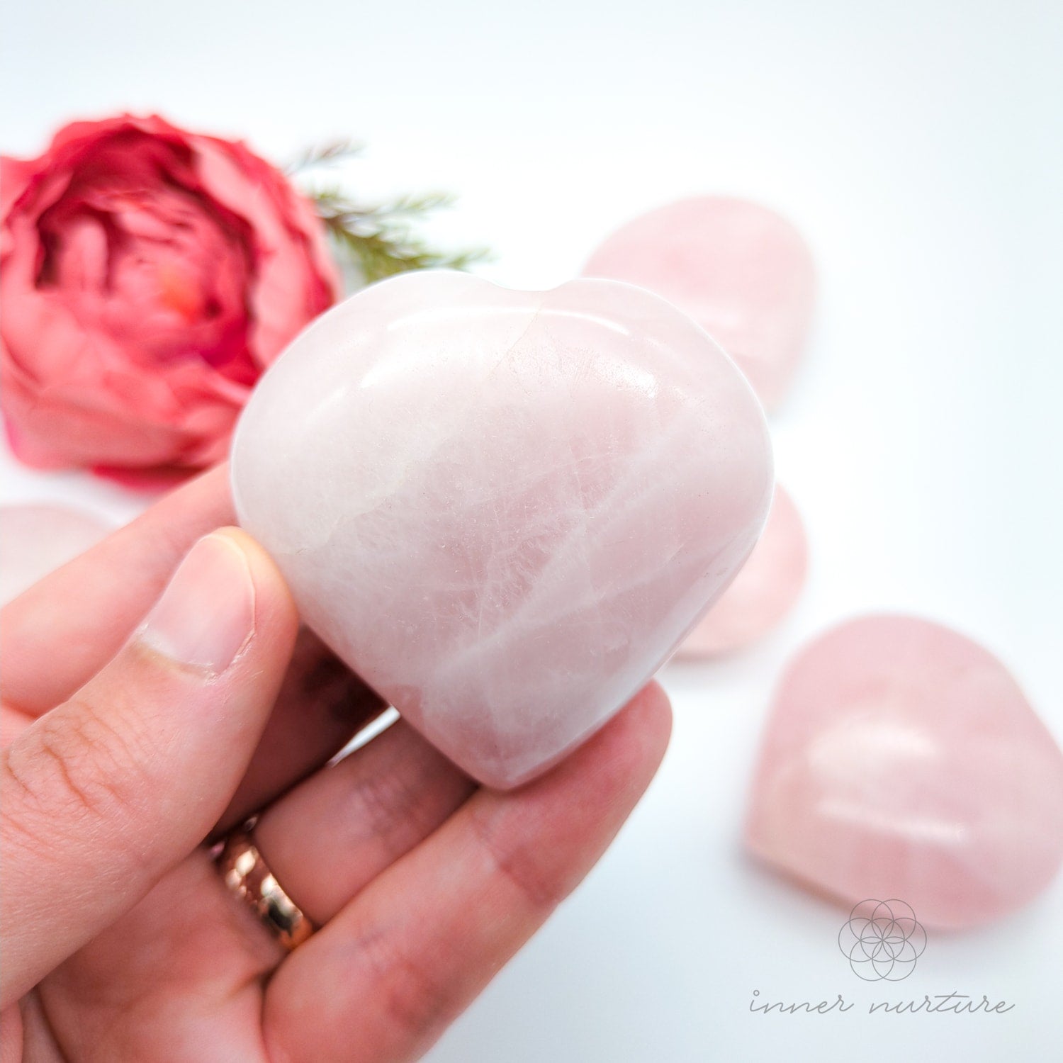 Rose Quartz Heart | Crystal Shop Australia - Inner Nurture