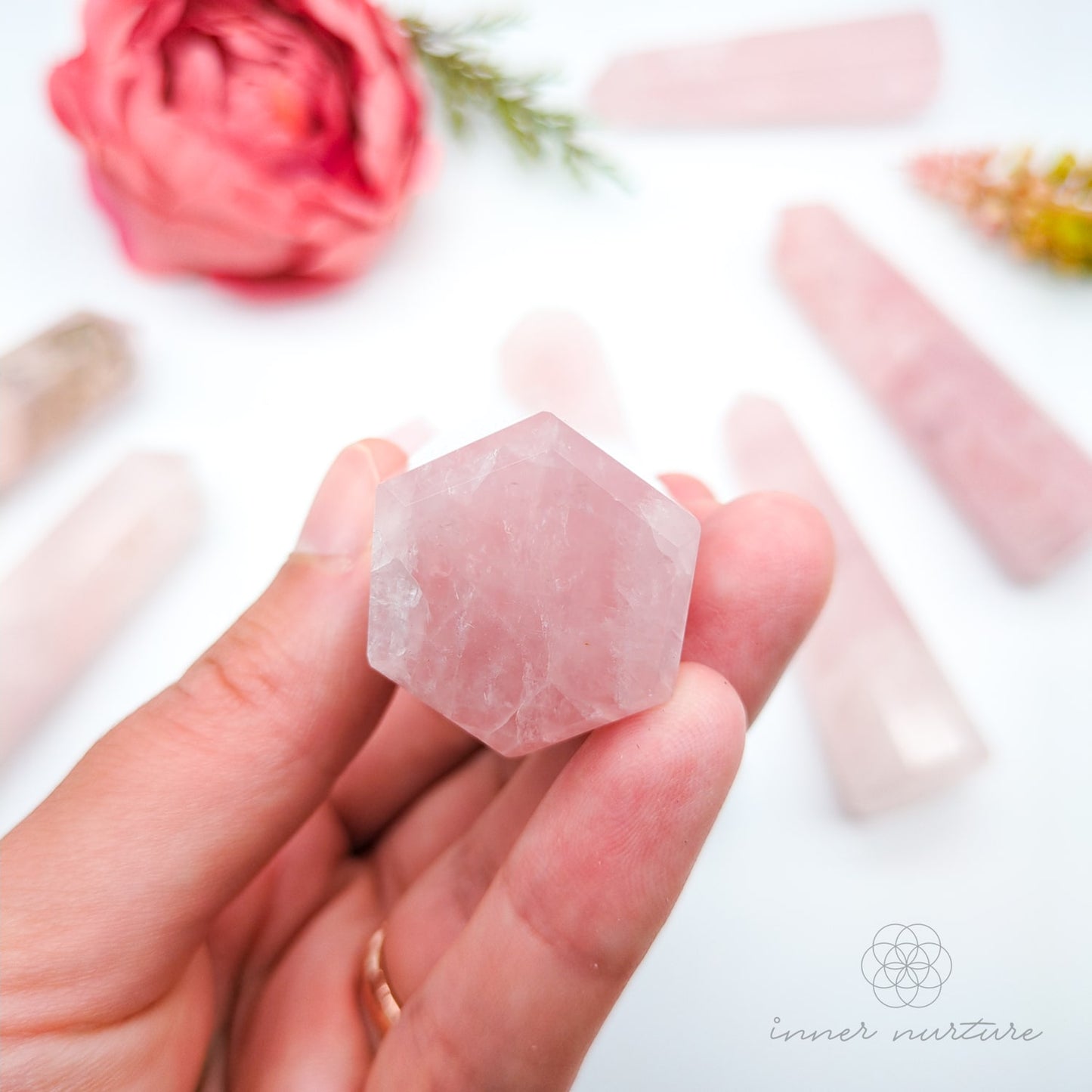 Rose Quartz Generator Tower | Crystal Shop Australia - Inner Nurture