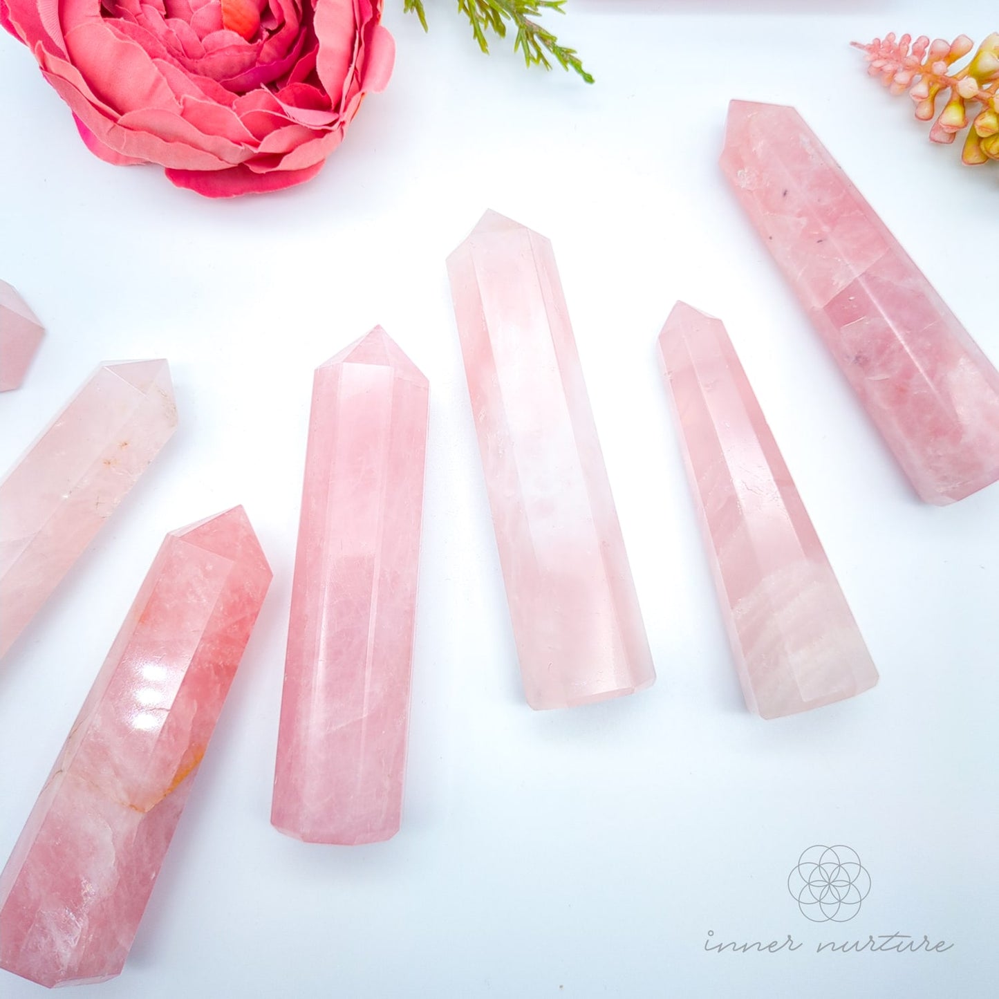 Rose Quartz Generator Tower | Crystal Shop Australia - Inner Nurture