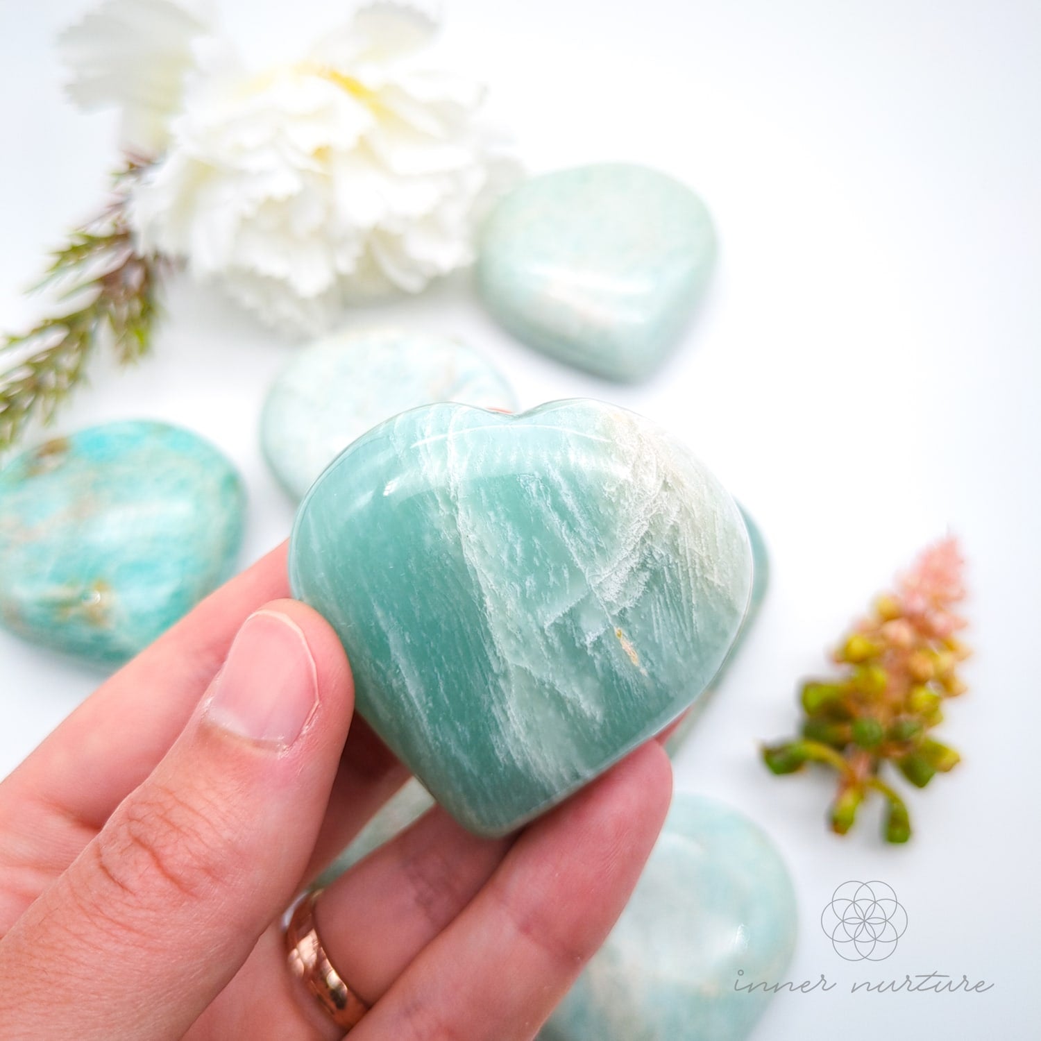 Amazonite Heart | Crystal Shop Australia - Inner Nurture