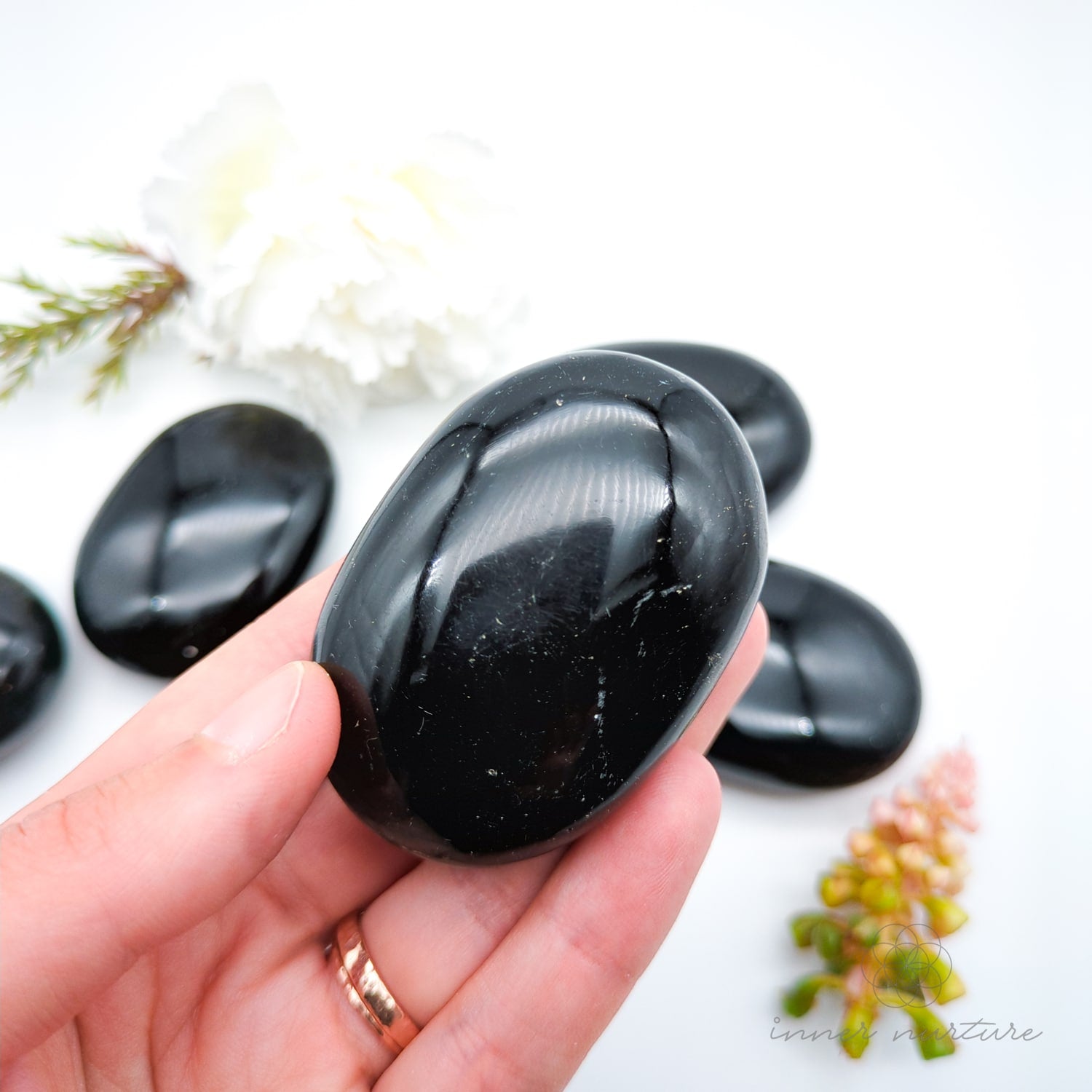 Black Obsidian Palm Stone | Crystal Shop Australia - Inner Nurture