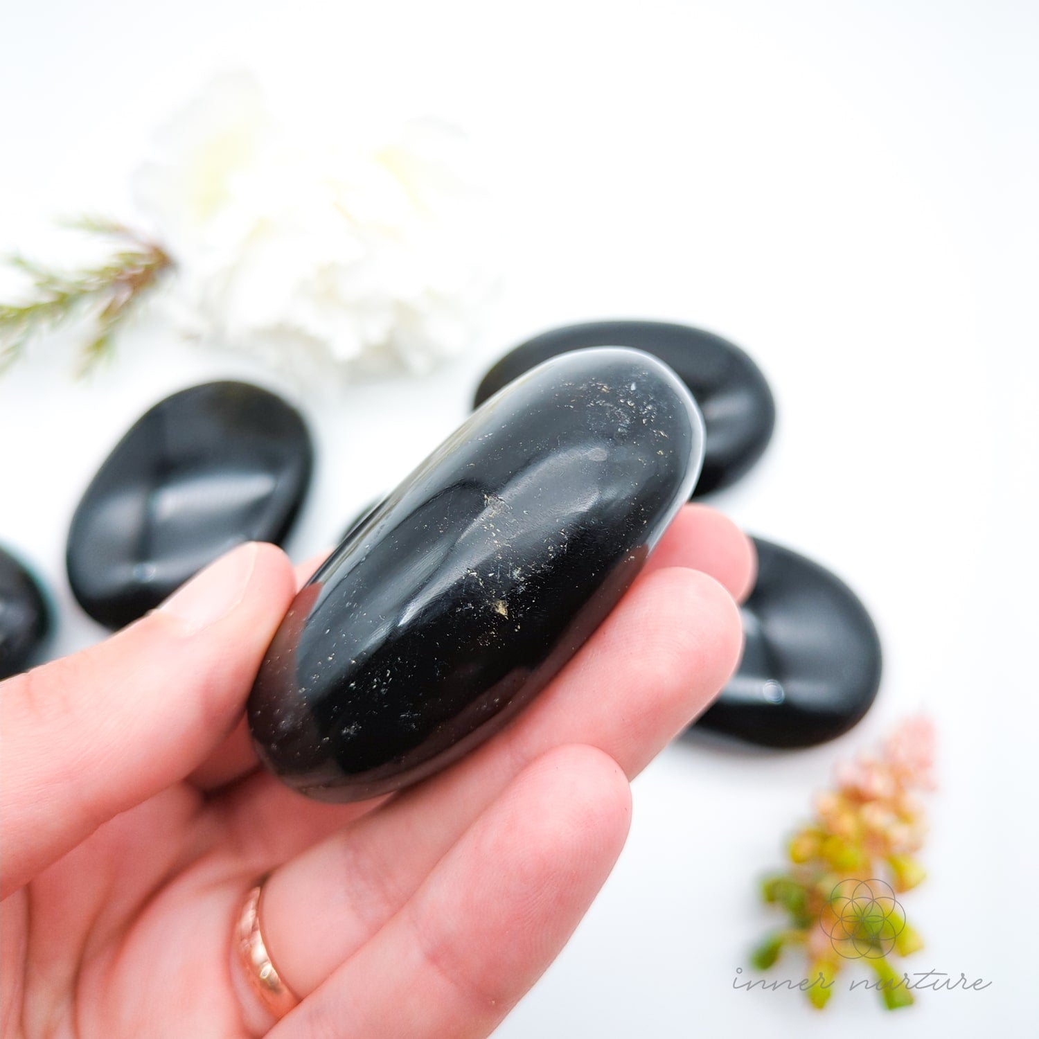 Black Obsidian Palm Stone | Crystal Shop Australia - Inner Nurture