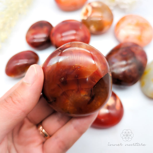 Carnelian Palm Stone | Crystal Shop Australia - Inner Nurture