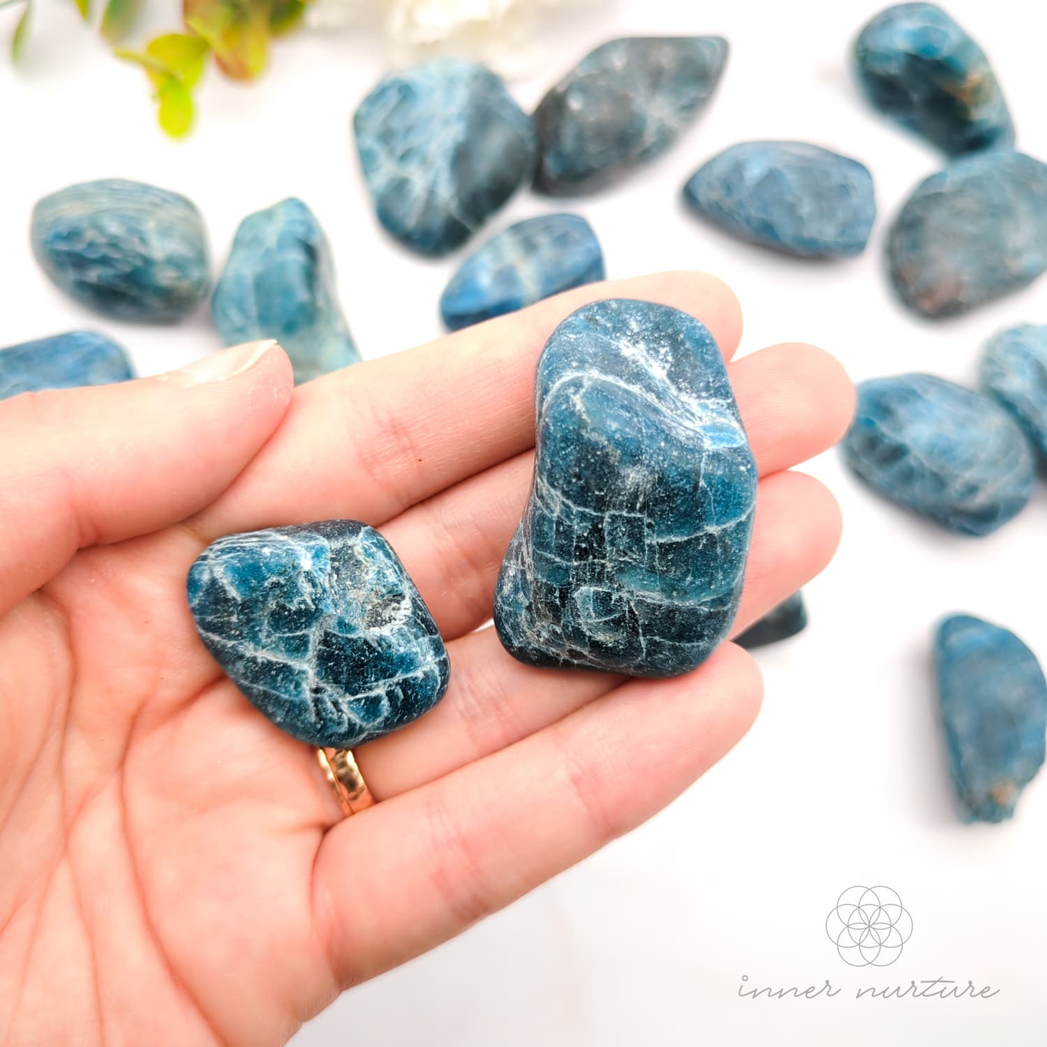 Blue Apatite Semi-Tumble | Crystal Shop Australia - Inner Nurture
