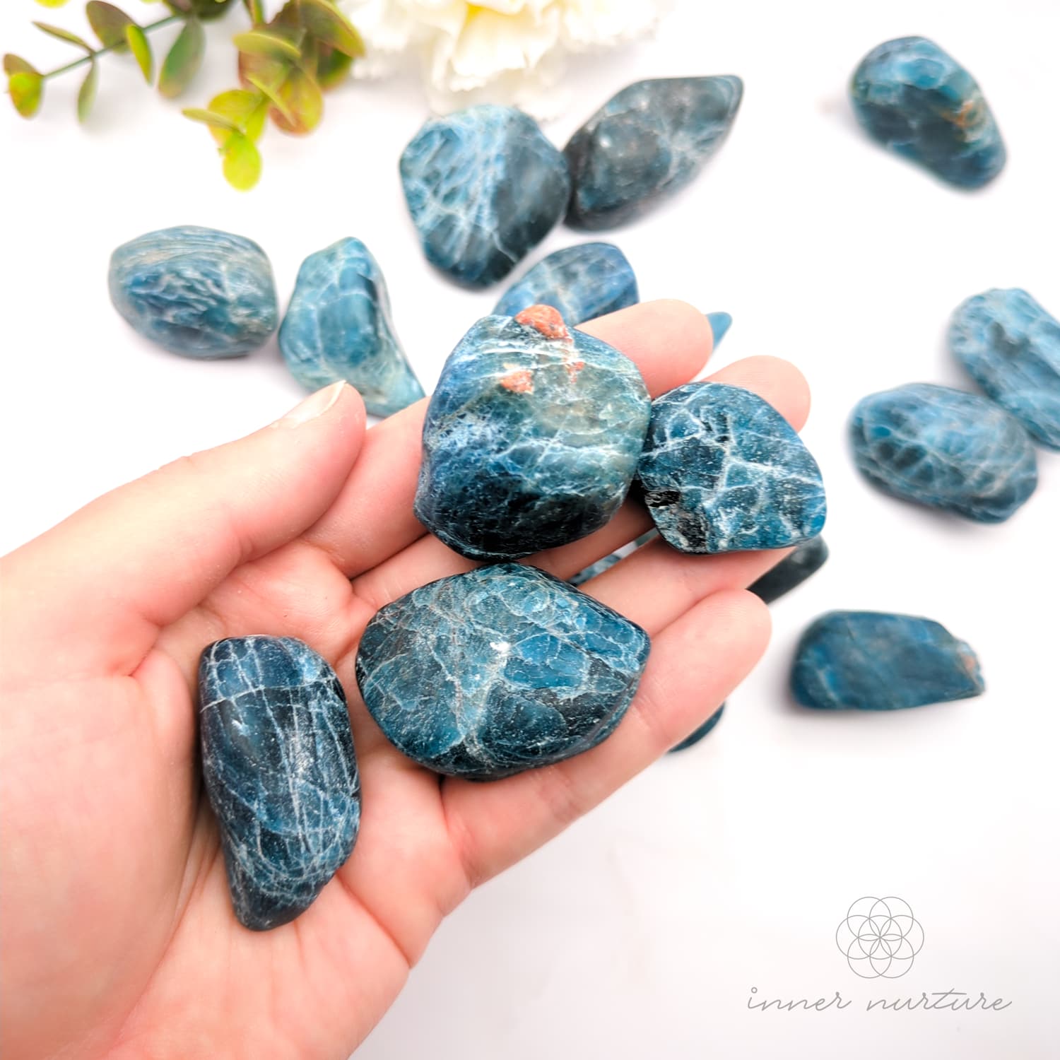 Blue Apatite Semi-Tumble | Crystal Shop Australia - Inner Nurture