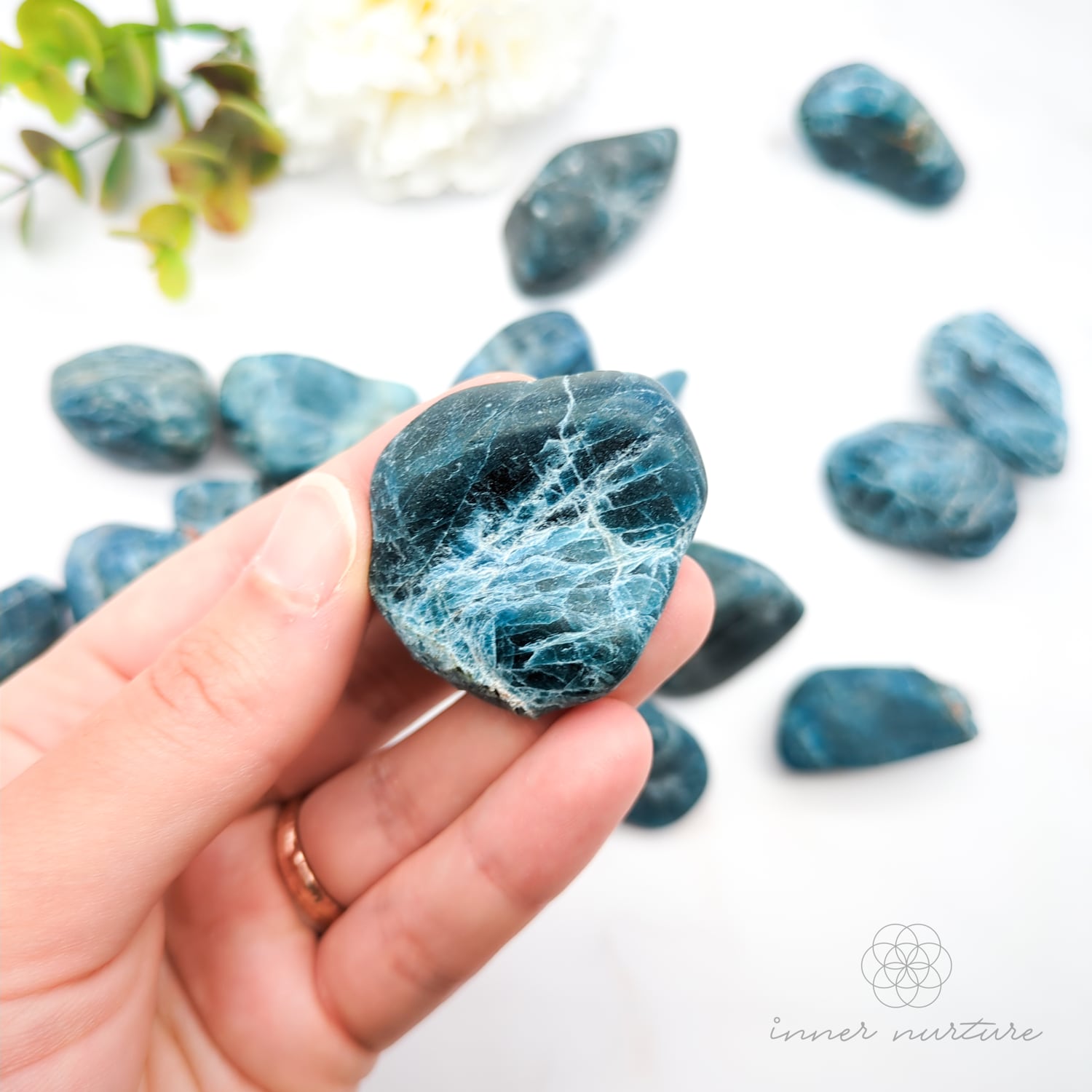 Blue Apatite Semi-Tumble | Crystal Shop Australia - Inner Nurture