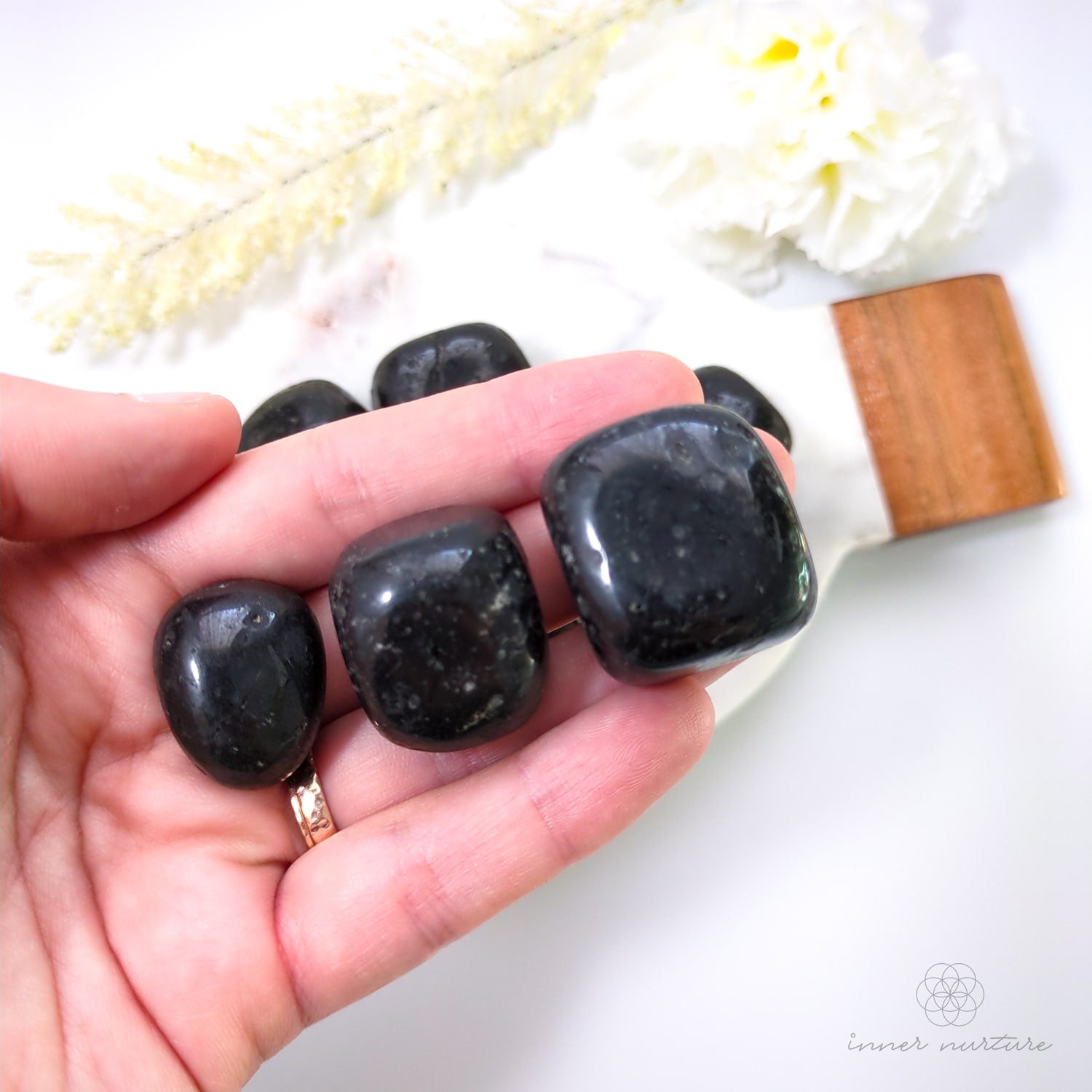 Black Tourmaline Tumble - Inner Nurture | Crystal Shop Australia 