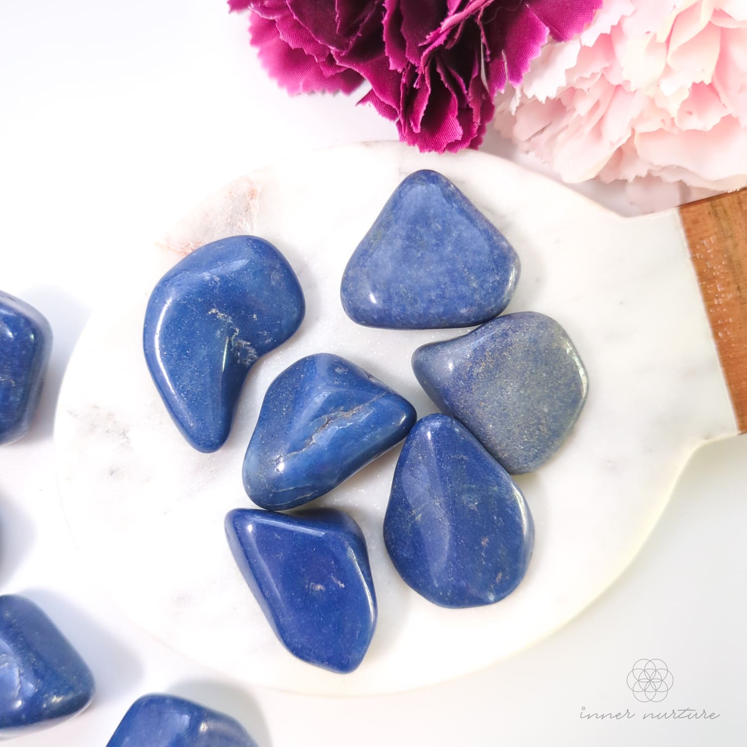 Blue Quartz Tumble - Inner Nurture | Crystal Shop Australia 