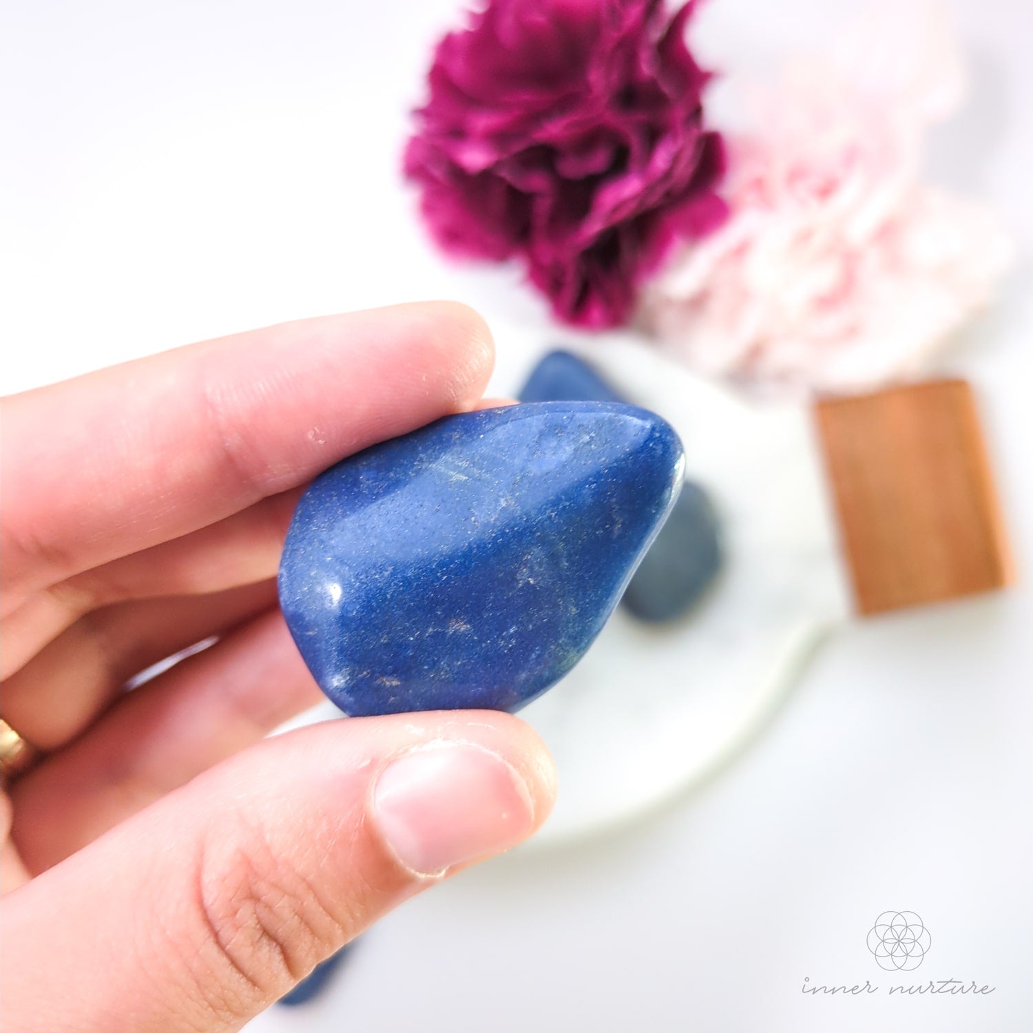 Blue Quartz Tumble - Inner Nurture | Crystal Shop Australia 