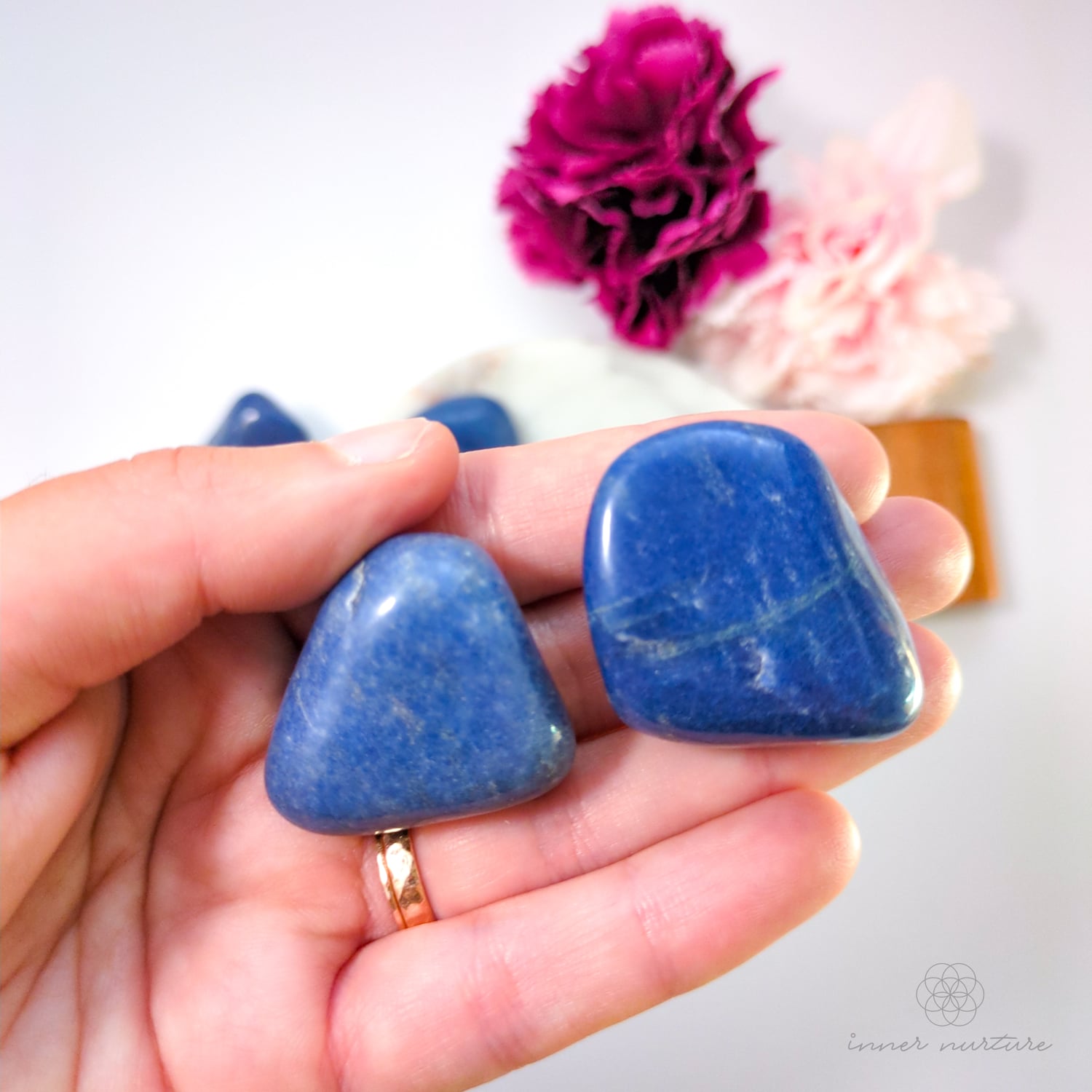 Blue Quartz Tumble - Inner Nurture | Crystal Shop Australia 