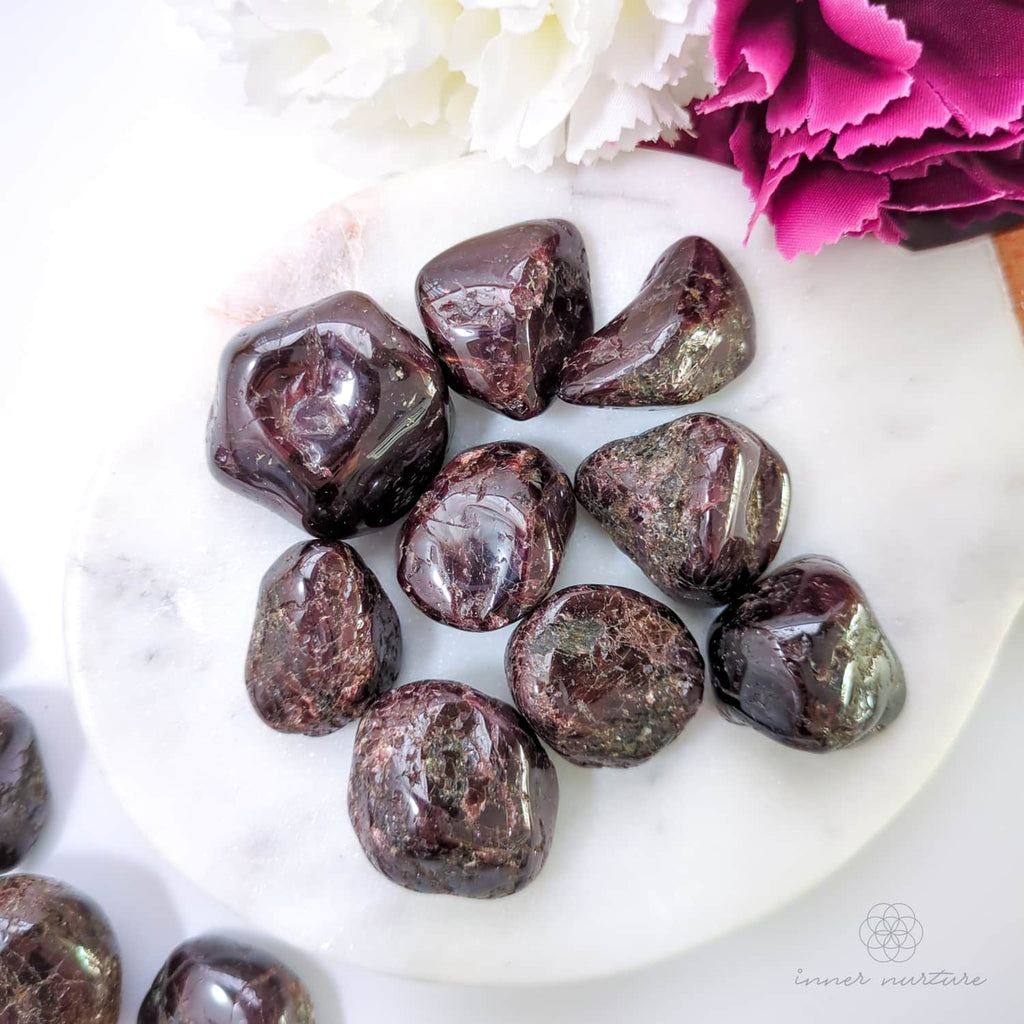 Garnet Semi-Polished Tumble - Inner Nurture | Crystal Shop Australia 