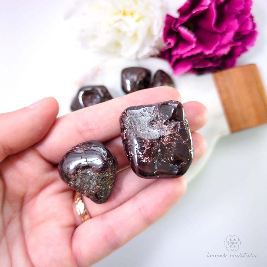 Garnet Semi-Polished Tumble - Inner Nurture | Crystal Shop Australia 